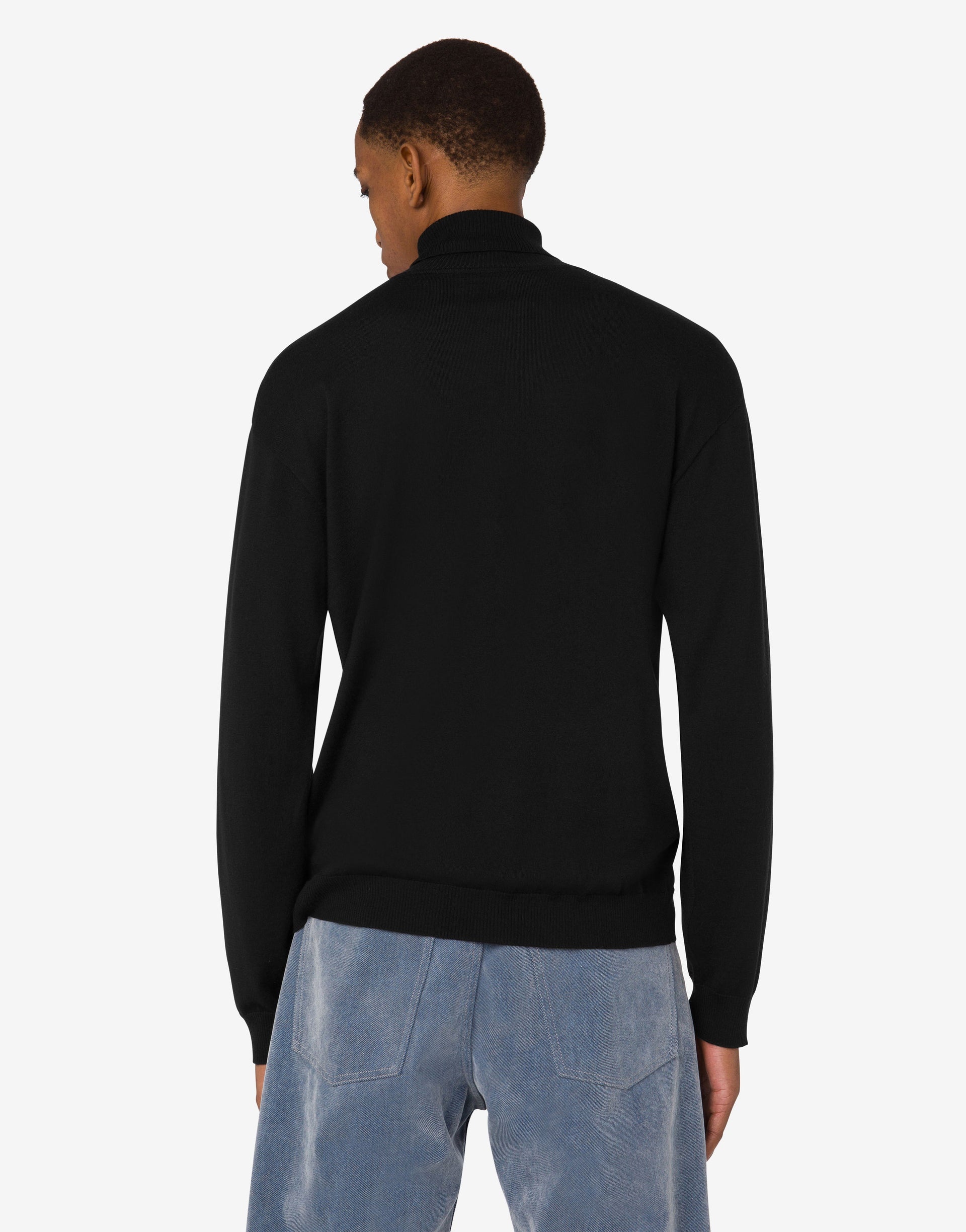 WOOL BLEND TURTLENECK SWEATER GOLDEN M - 3
