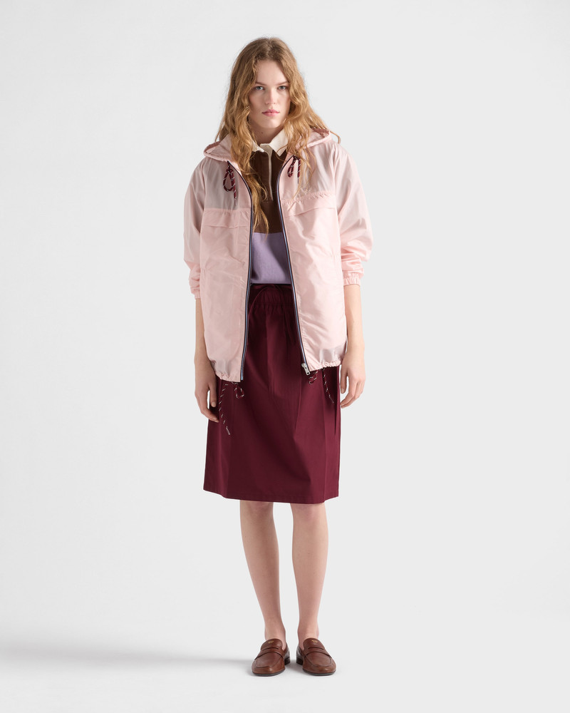 Prada Lightweight Re-Nylon hooded raincoat outlook