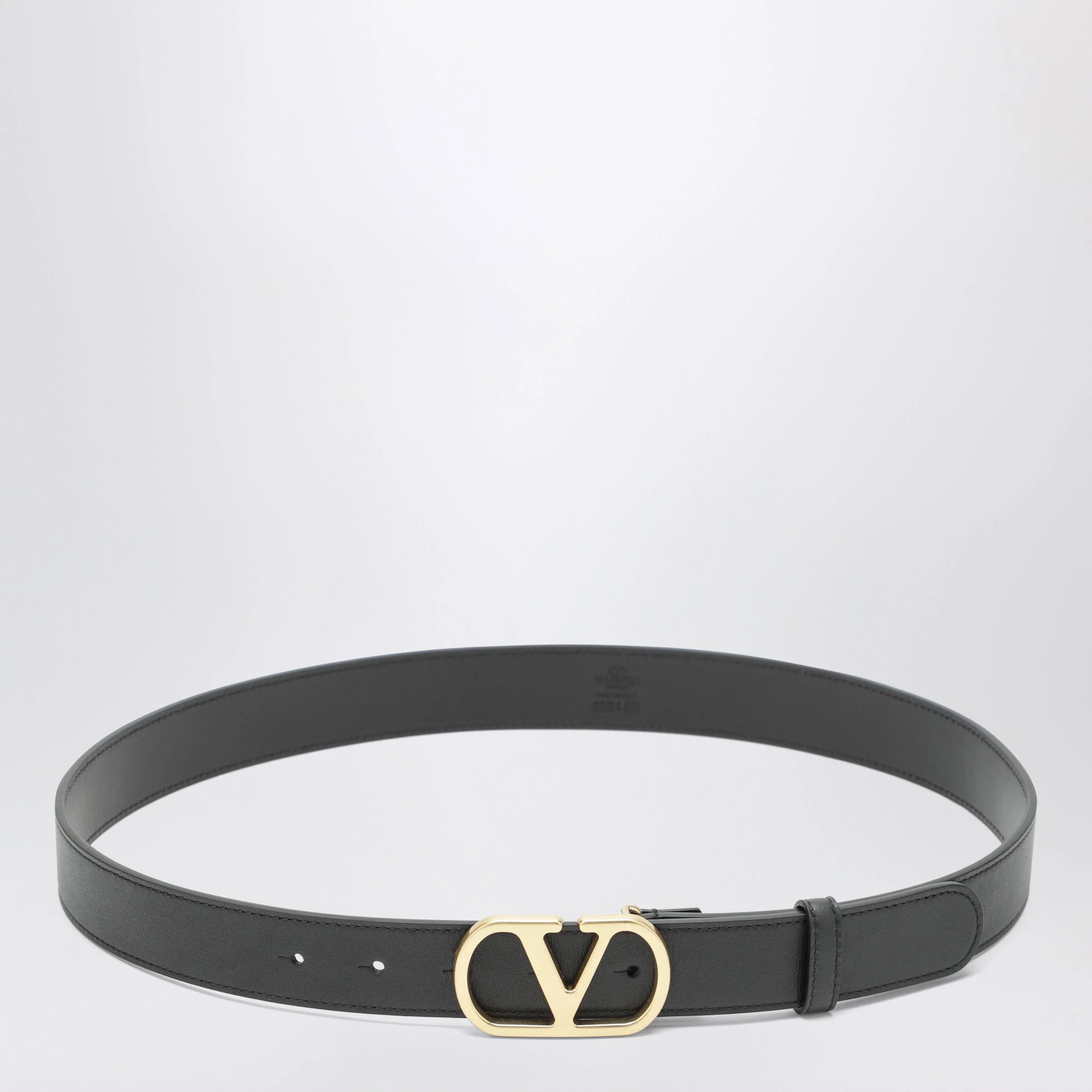 VLogo Signature Black Calfskin Belt - 1