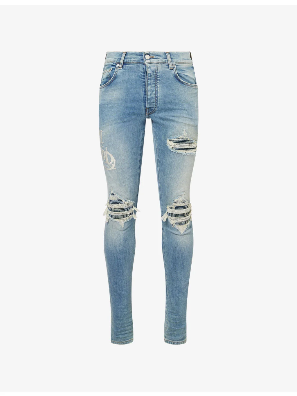 Hollywood Embroidered-Logo Denim Jeans - 1