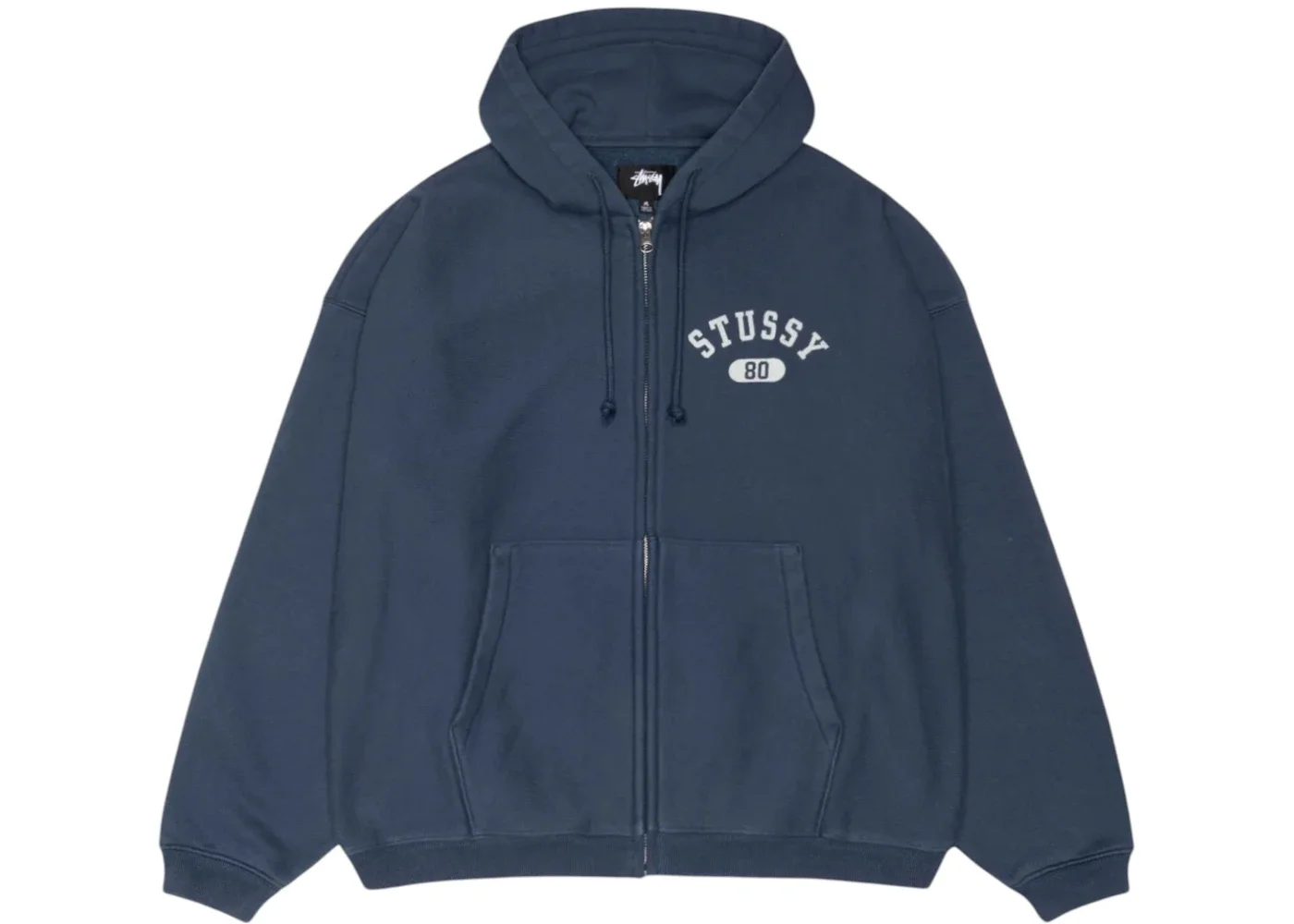 Stussy Varsity Zip Hoodie Navy - 1