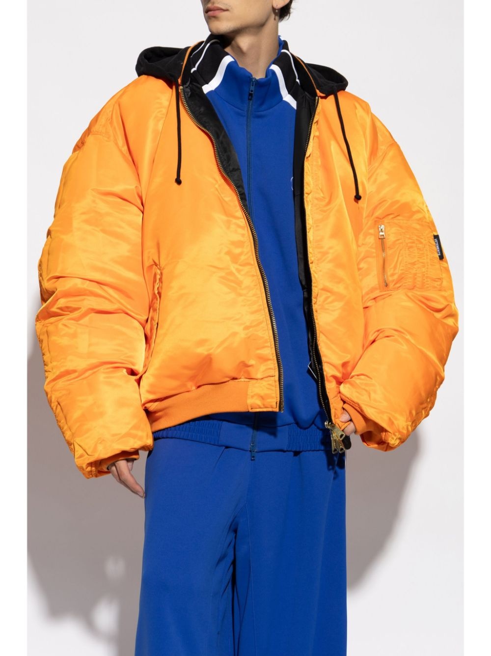 quilted hooded bomber jacket - 6