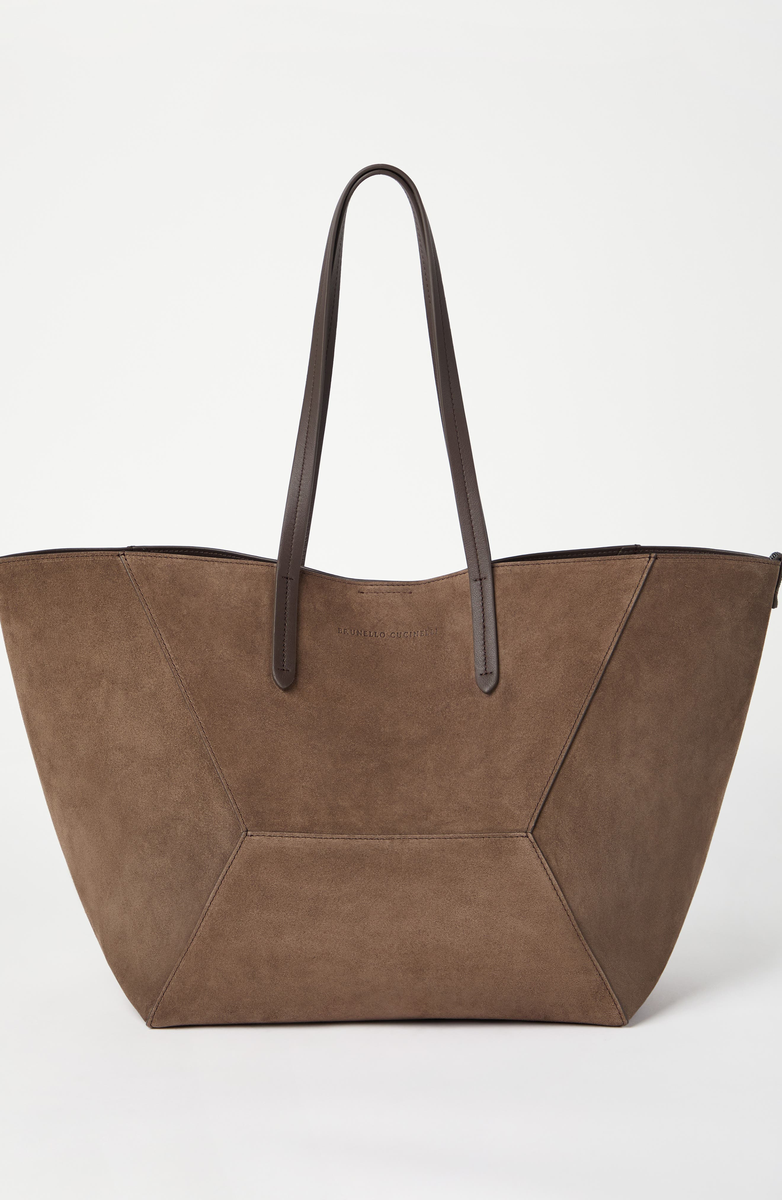 Brunello Cucinelli Suede large BC Duo bag in Bark at Nordstrom - 2