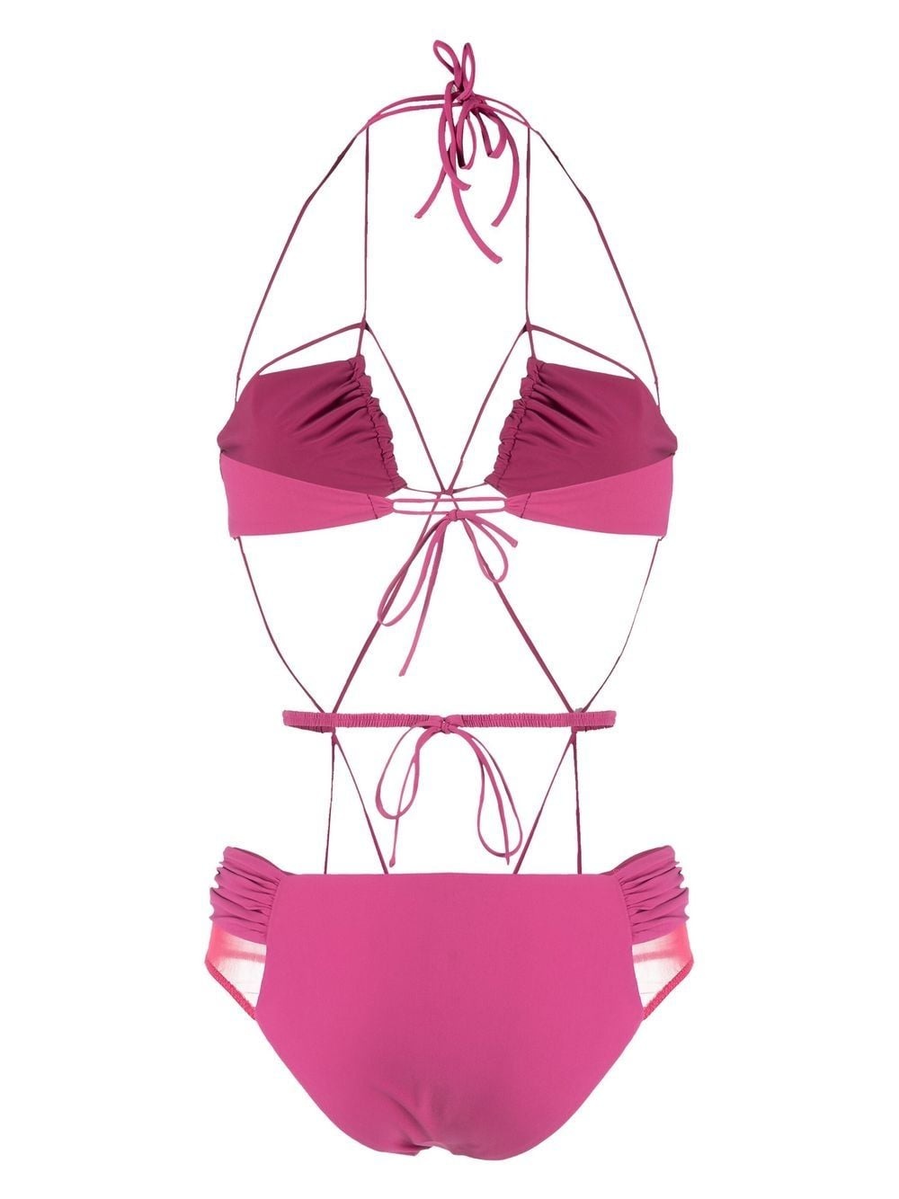 strappy-design swimsuit - 2