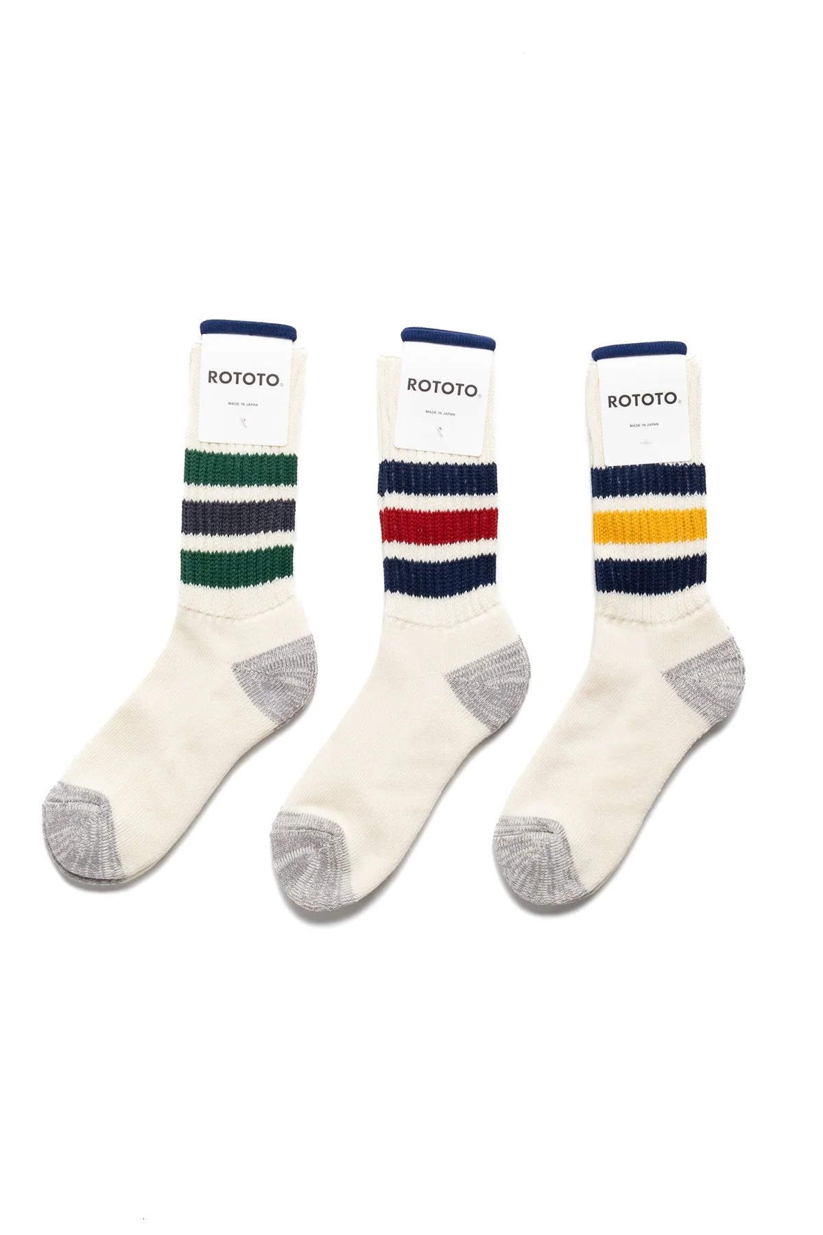 Coarse Ribbed Old School Crew Socks - 1
