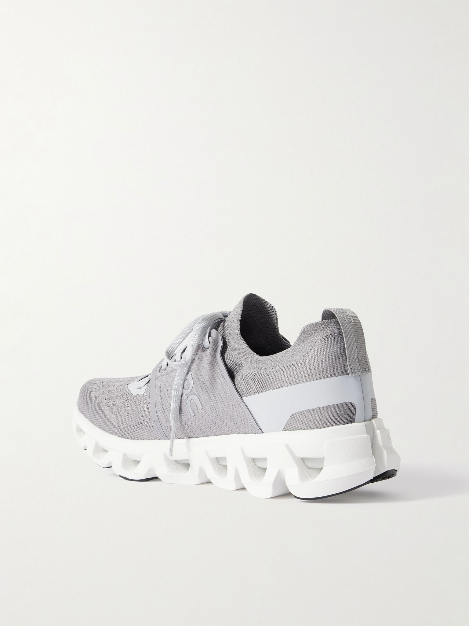 Cloudswift 4 Rubber-Trimmed Stretch-Knit Running Sneakers Gray - 4
