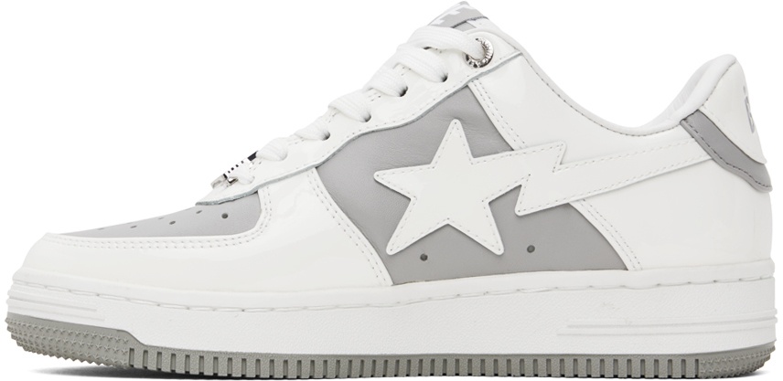 White & Gray STA #6 Sneakers - 3