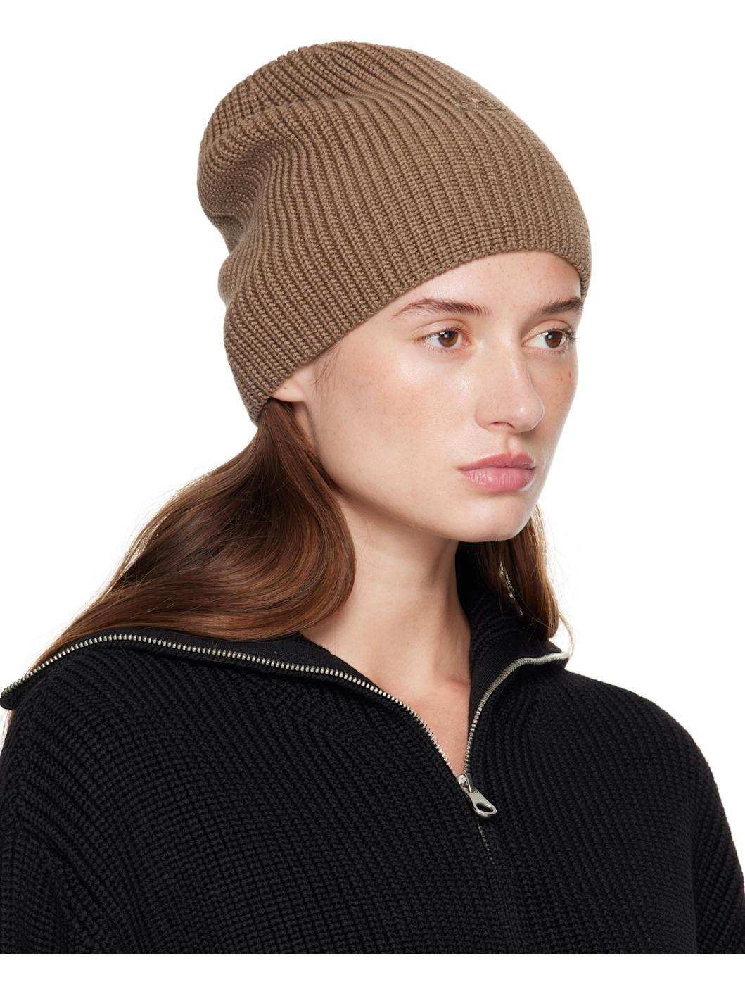 Taupe AC Light Wool Beanie - 2