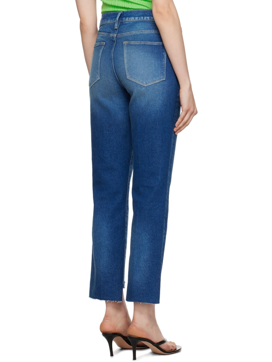 Blue 'Le High Straight' Jeans - 3