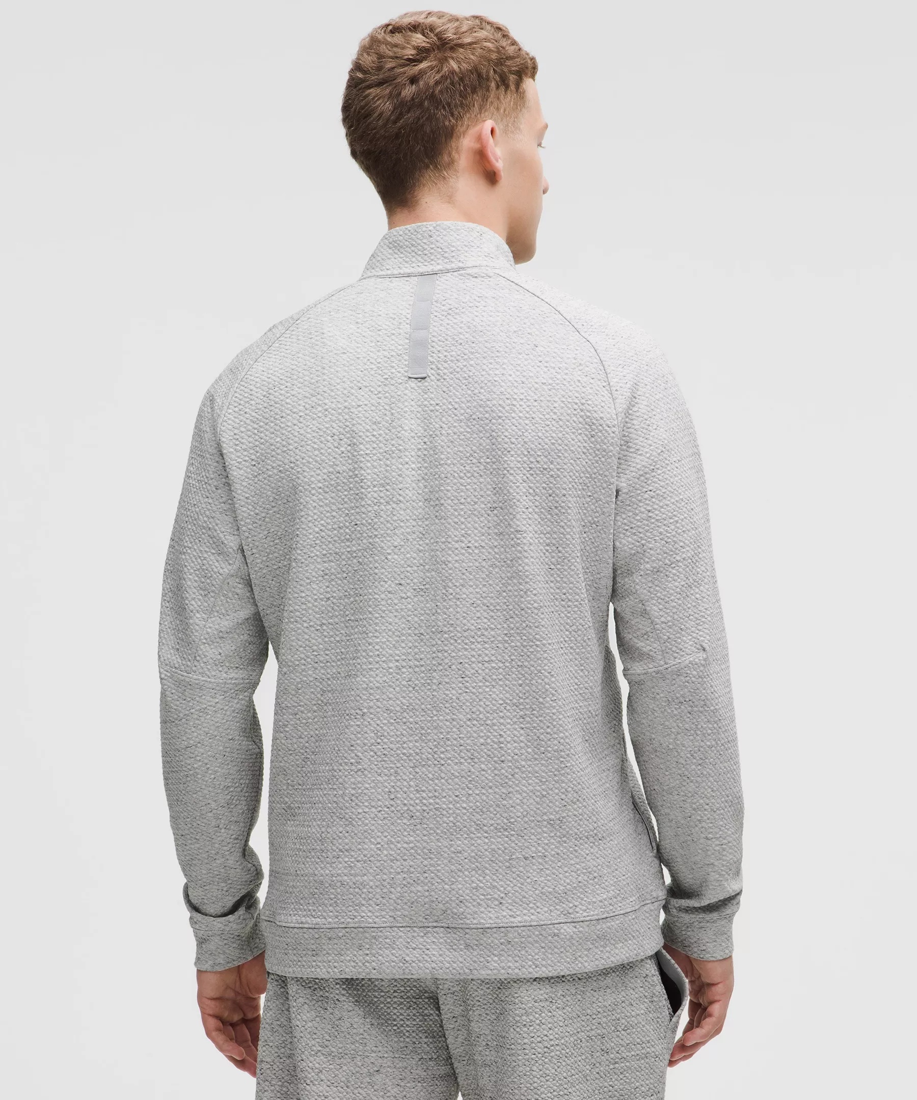 Textured Double-Knit Cotton Half Zip - 3