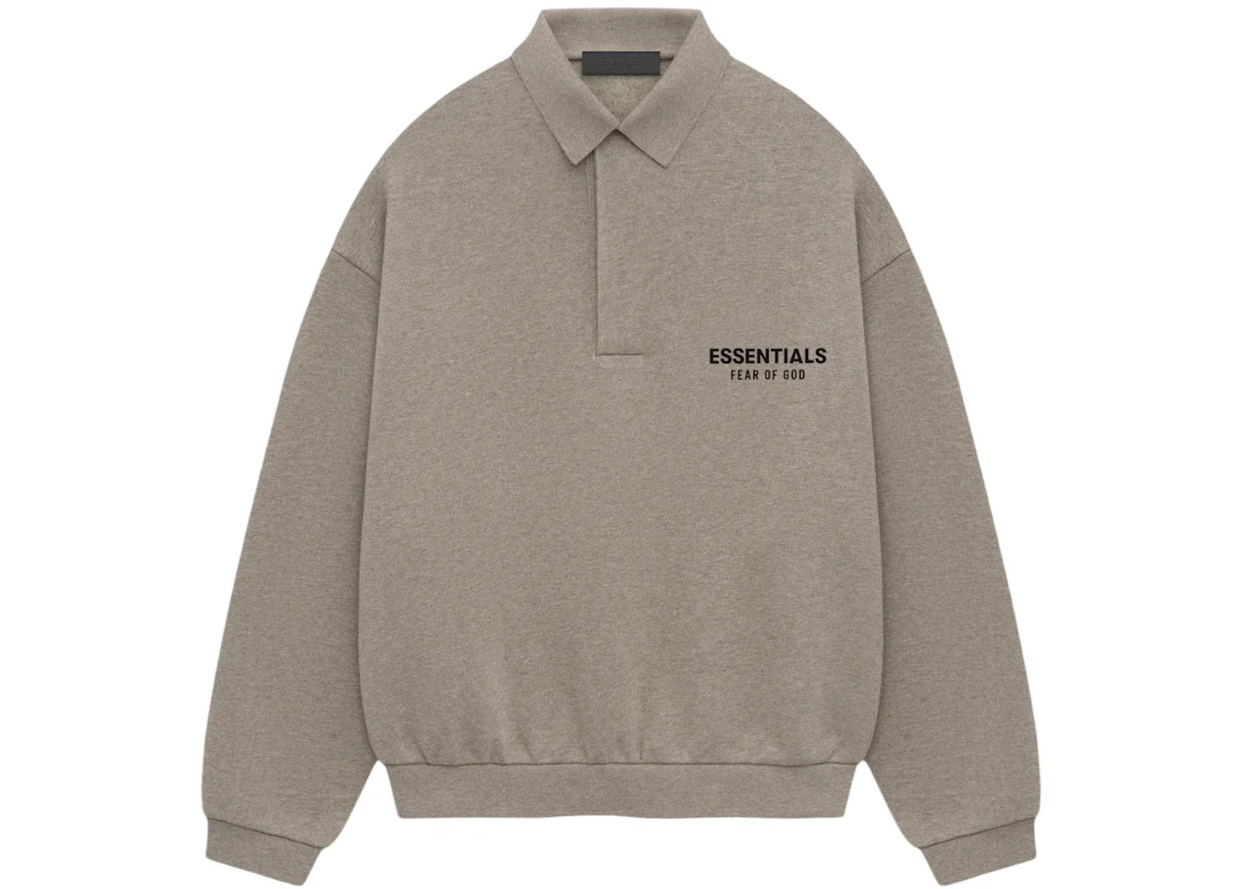 Fear of God Essentials Fleece Polo Heather Gray - 1