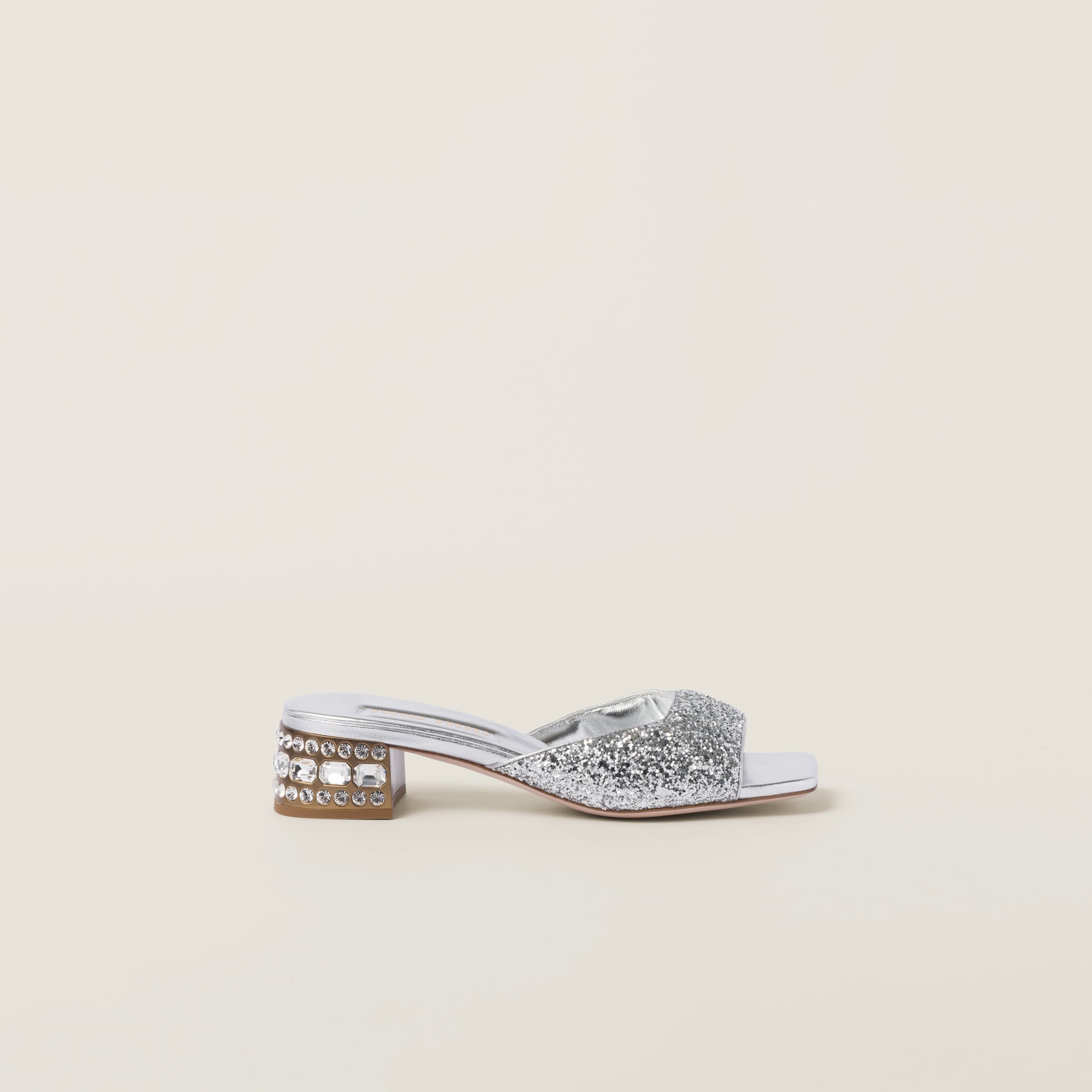 Miu Miu Glitter sandals | REVERSIBLE