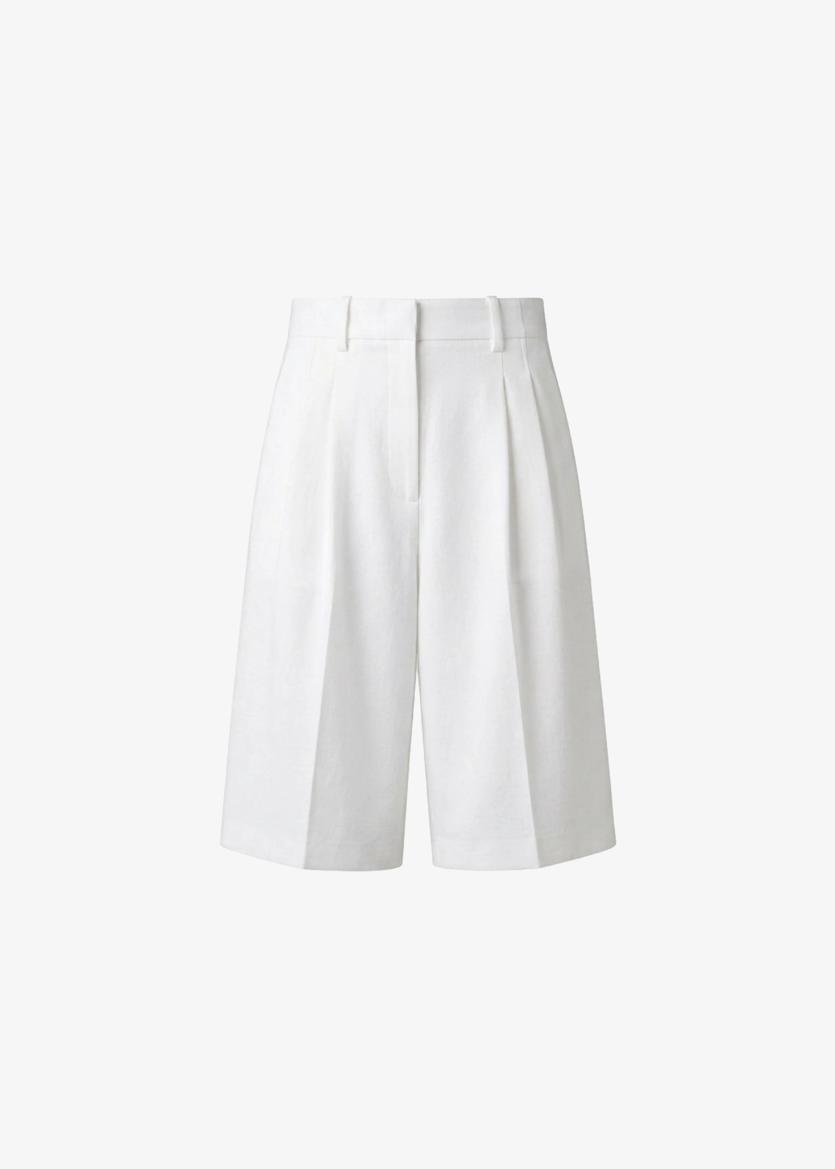 Jag Pleated Bermuda Shorts - White - 1