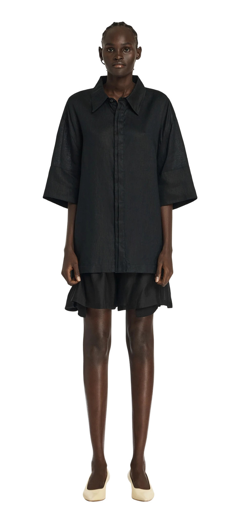 OJAI SHIRT BLACK LINEN 3