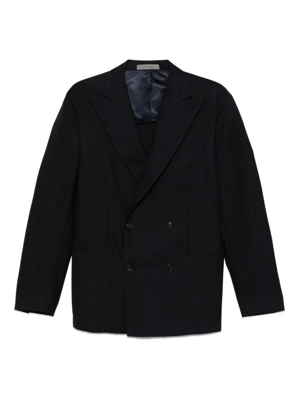 pinstripe double-breasted jacket - 1