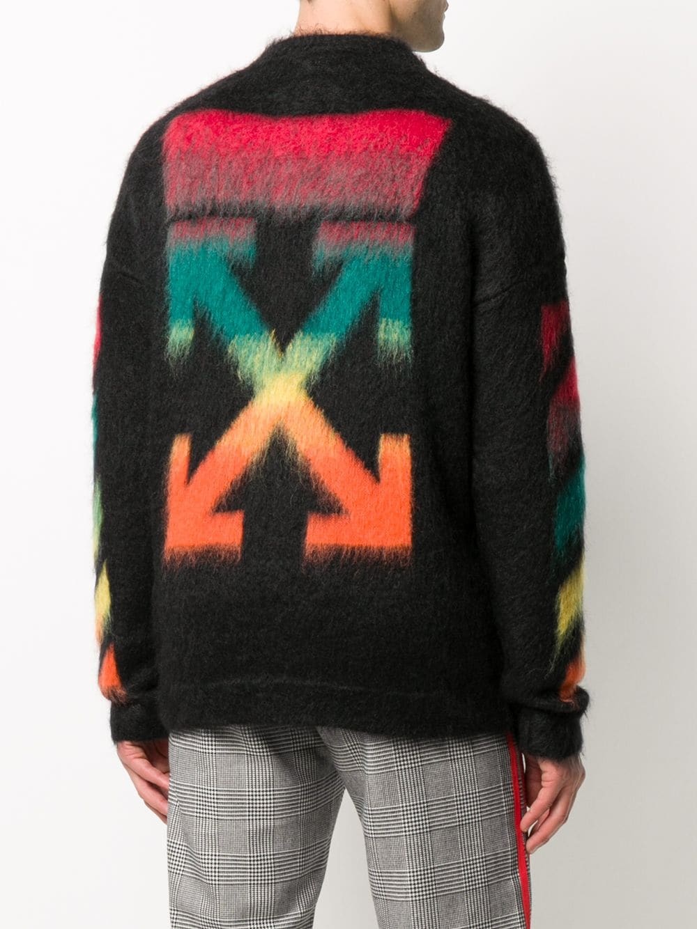 Arrows print brushed-effect jumper - 4