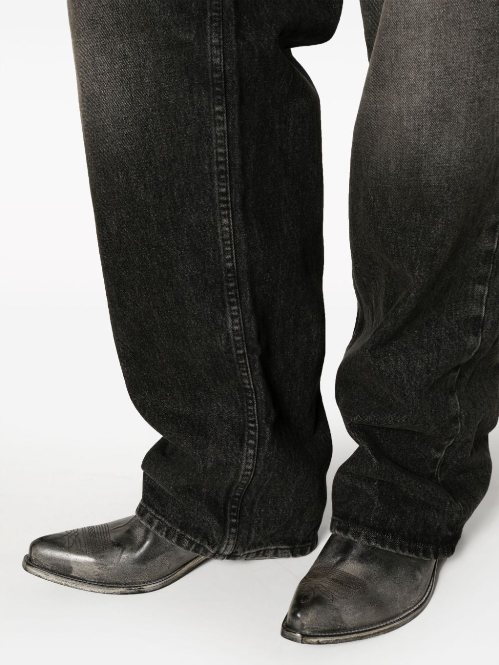 mid-rise wide-leg jeans - 5