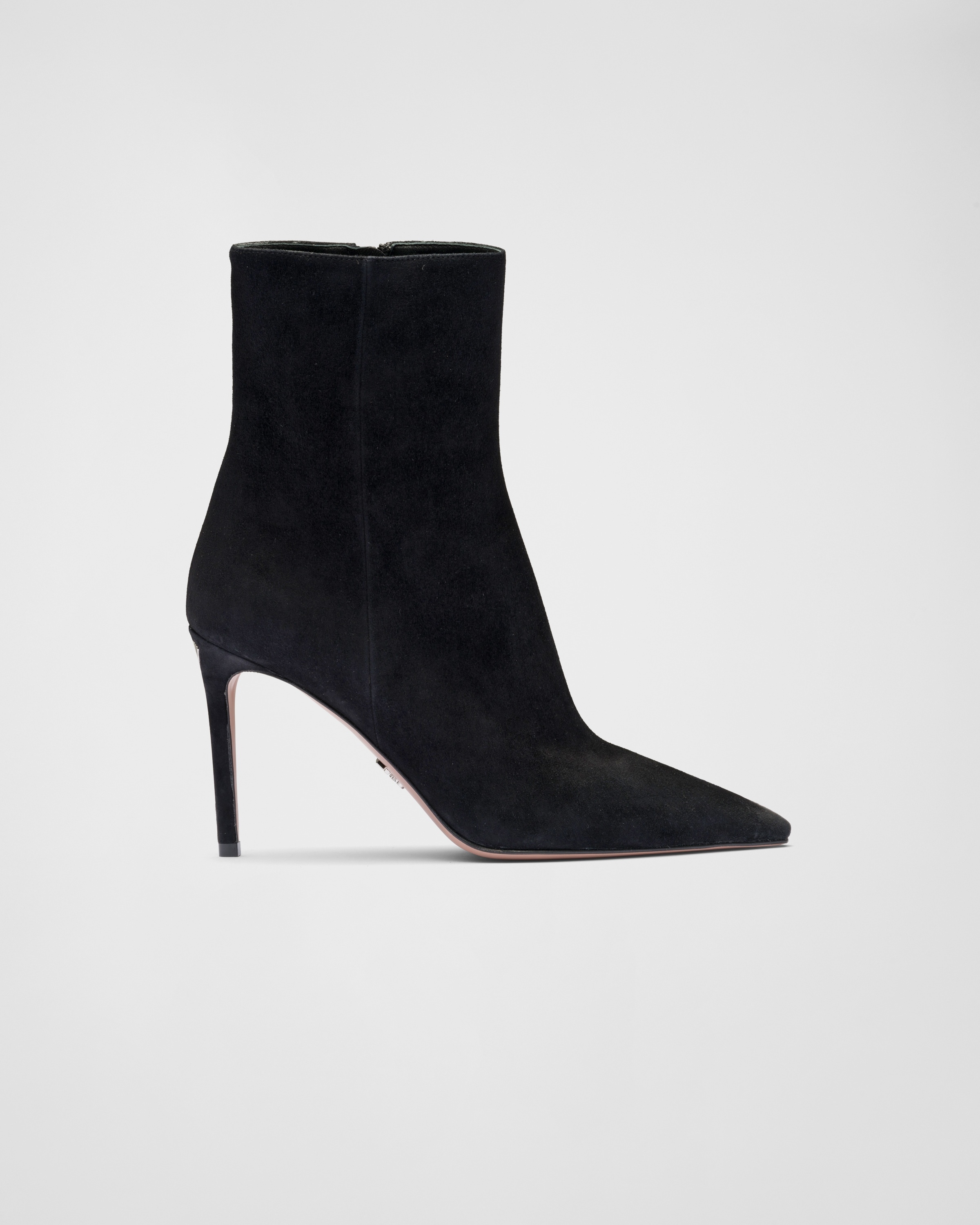 High-heeled suede booties - 2