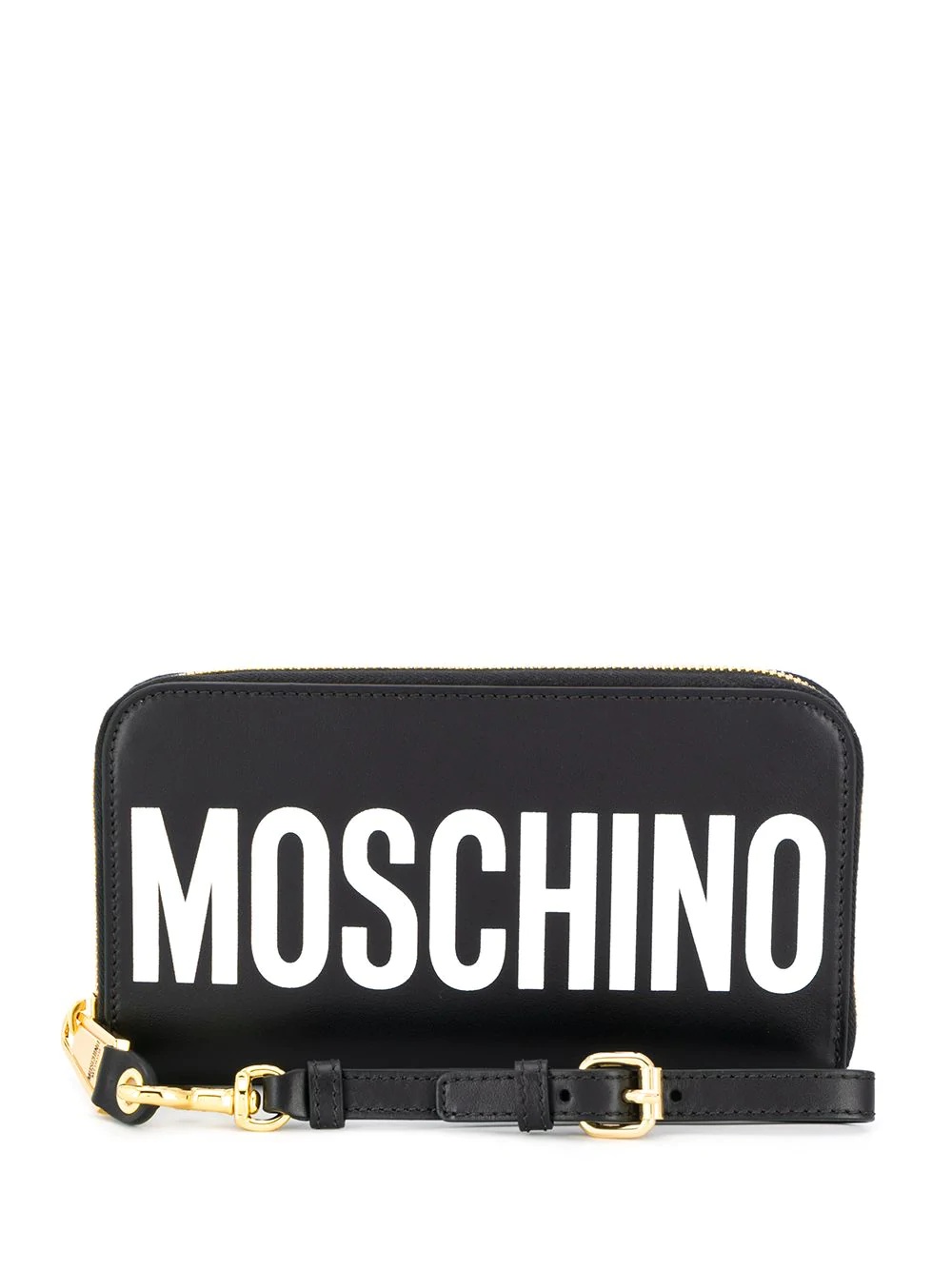 logo print zipped wallet - 1