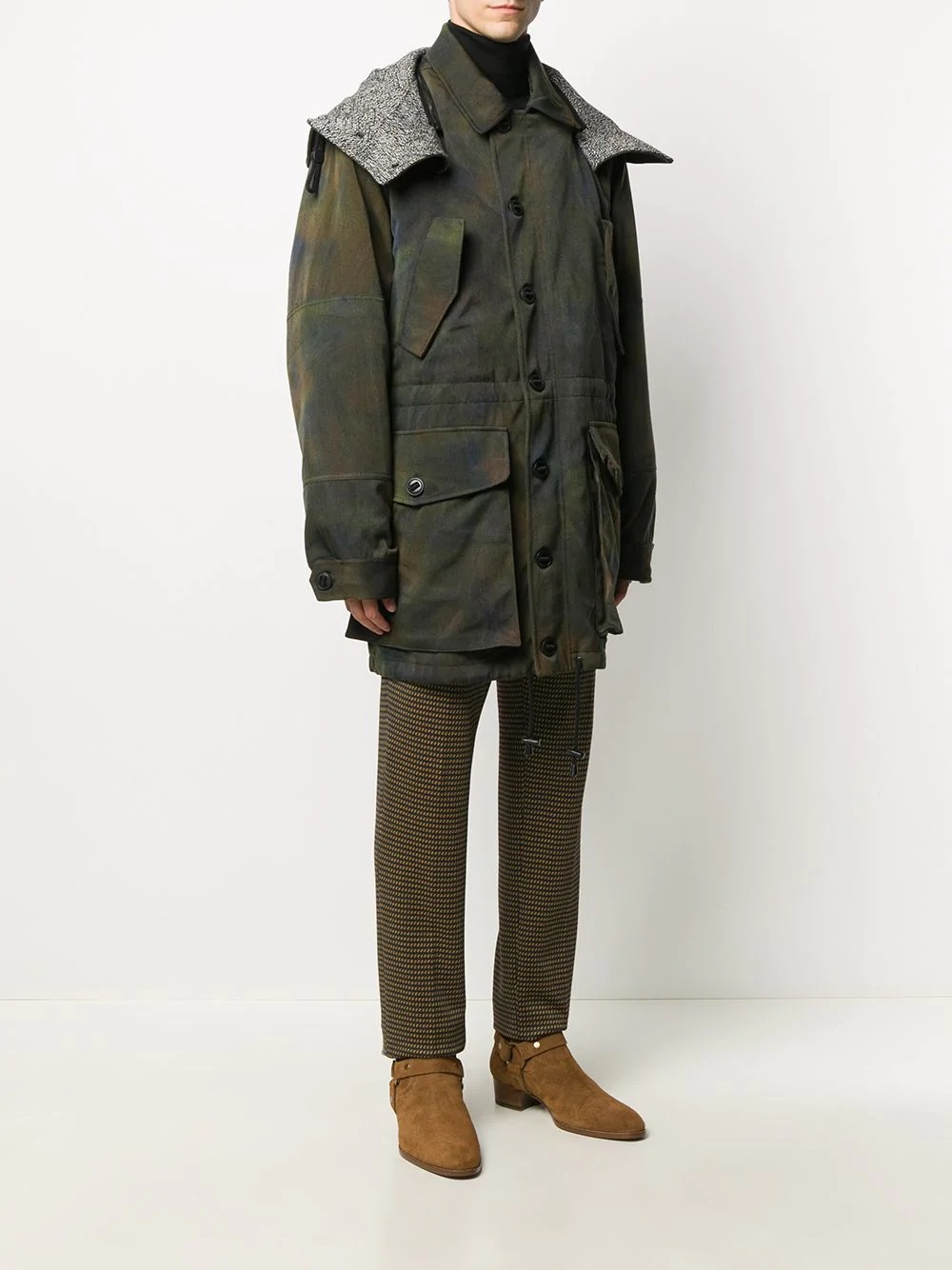 camouflage hooded parka - 3