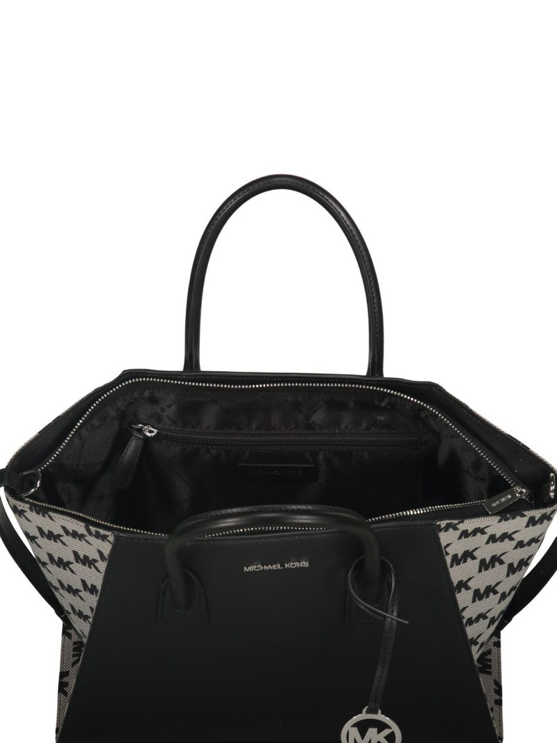 Avril leather logo-plaque tote bag 4