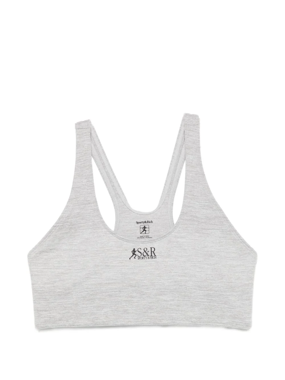 logo-print racerback sports bra - 1