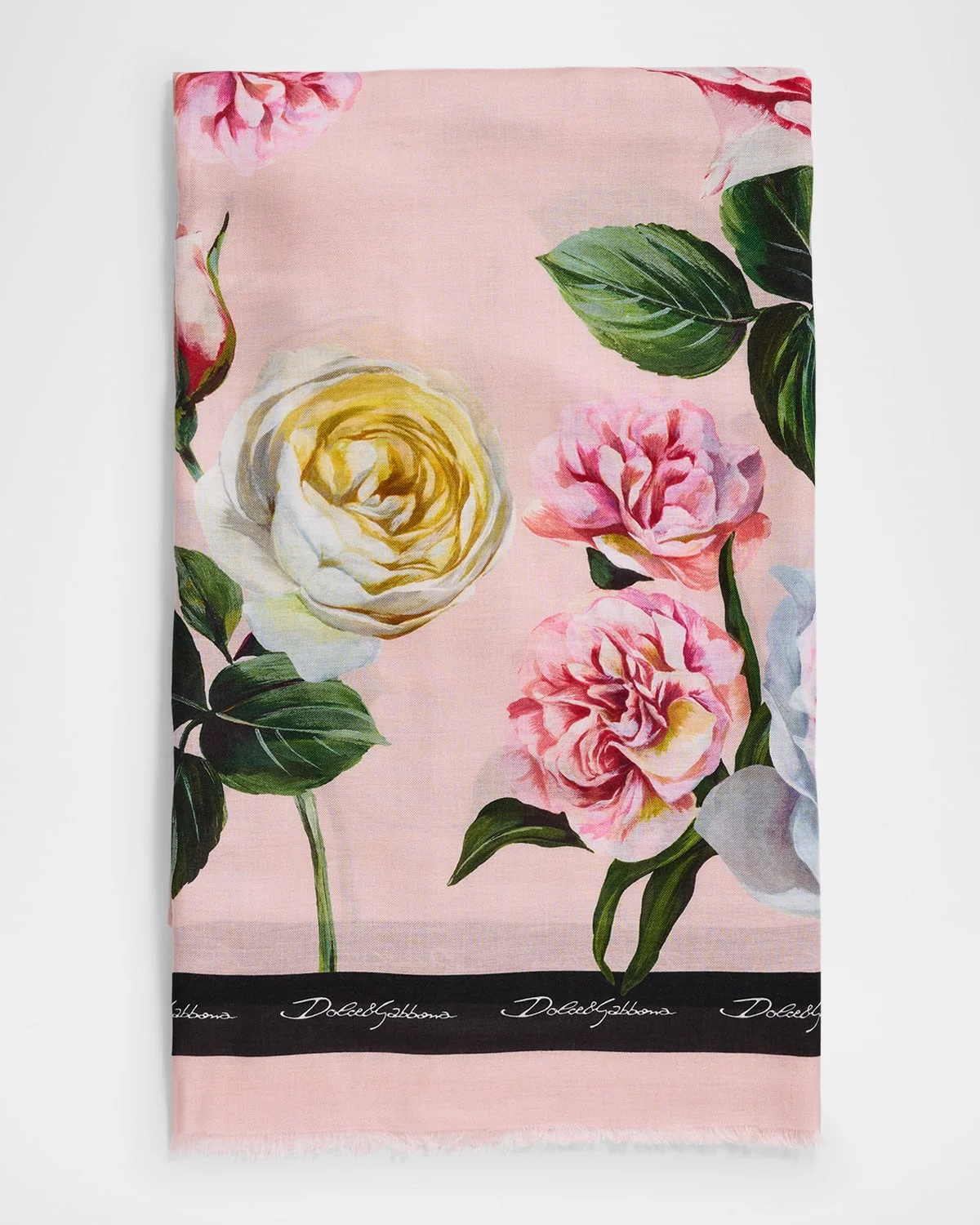 Floral Silk-Blend Stole - 1