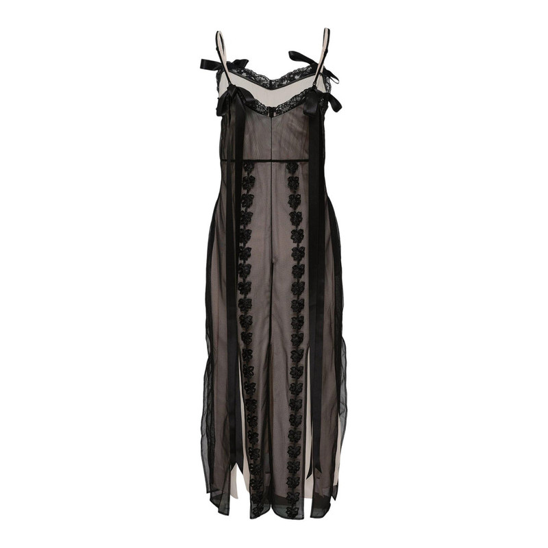 Simone Rocha Layered Ribbon Daisy Chain Multi Slit Dress outlook