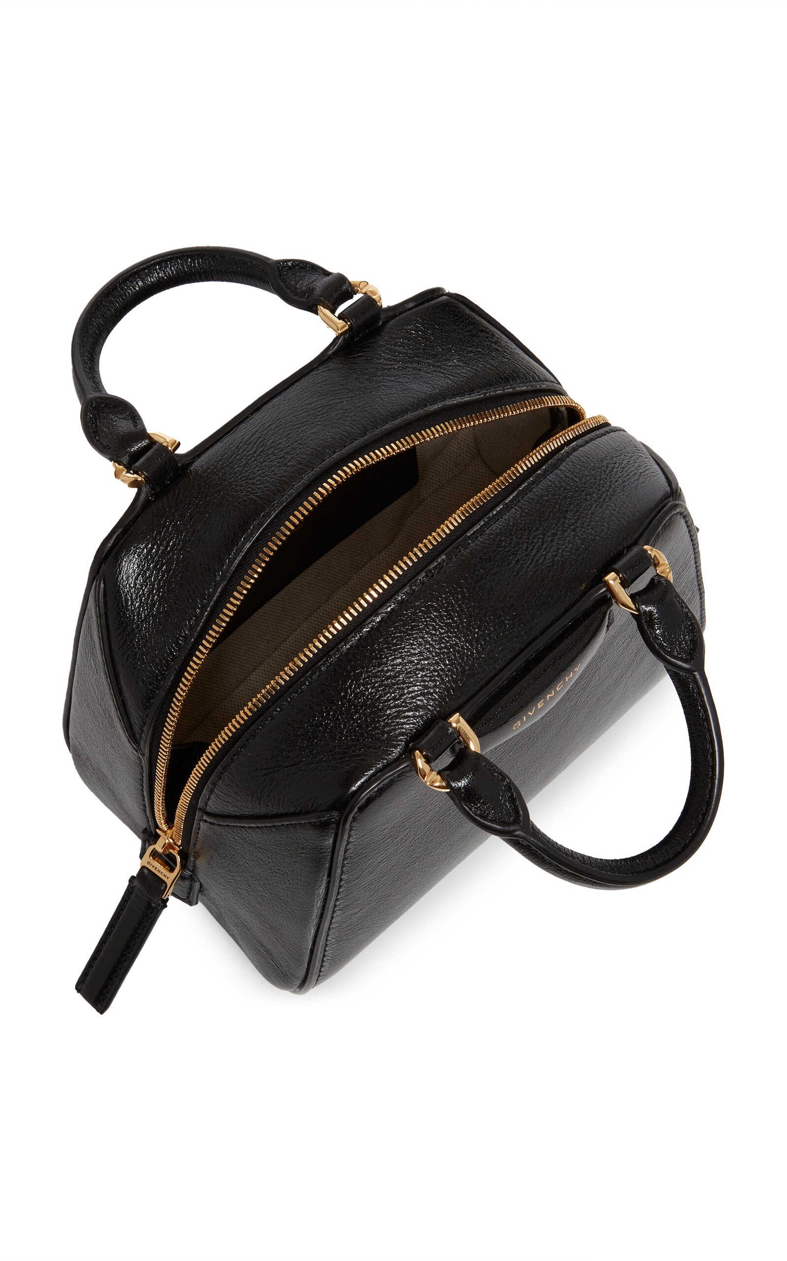 Mini Antigona Cube Leather Top Handle Bag black - 6