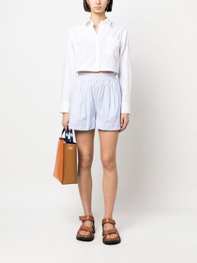 Marni striped cotton shorts outlook