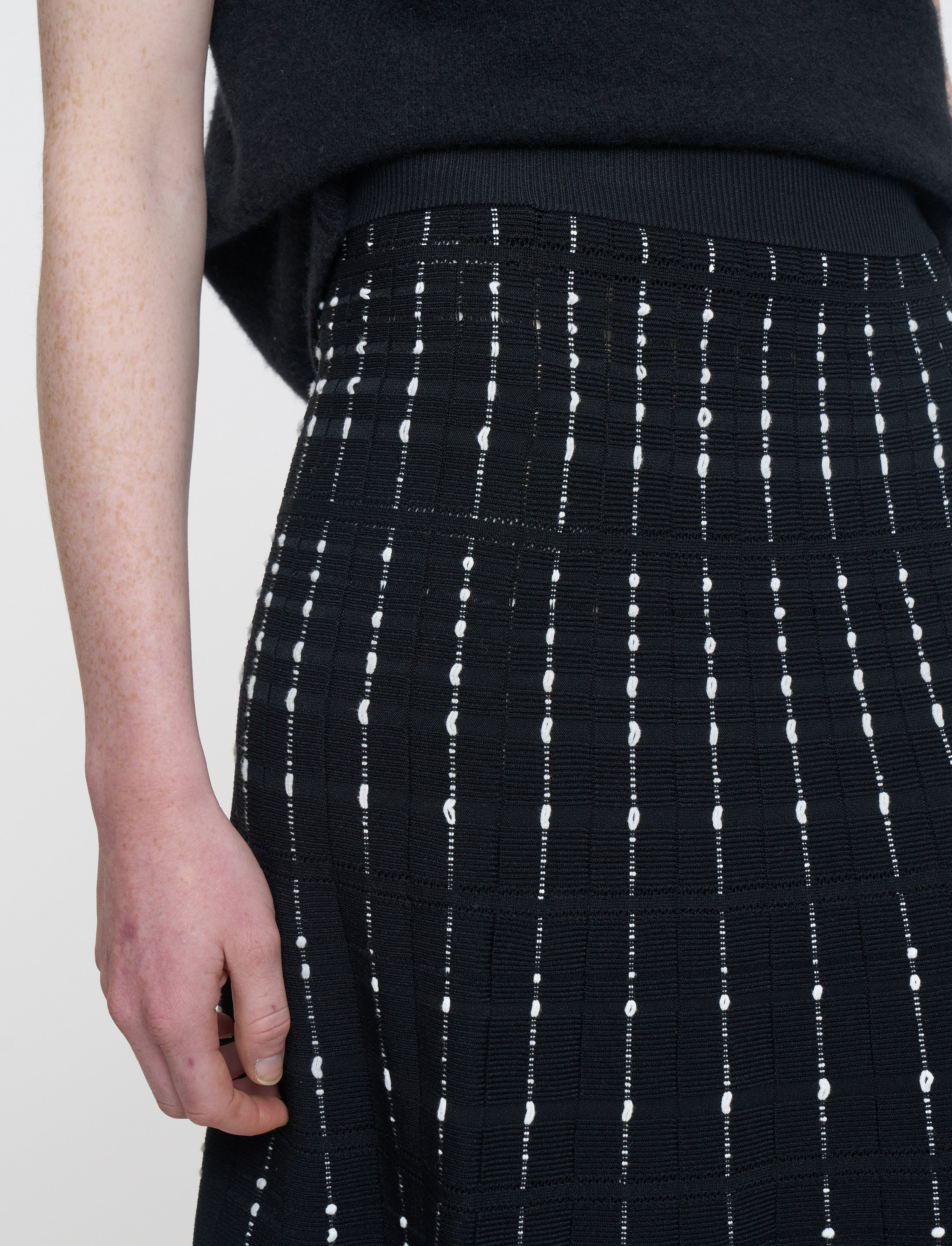 Fragmented Stripes Skirt - 4