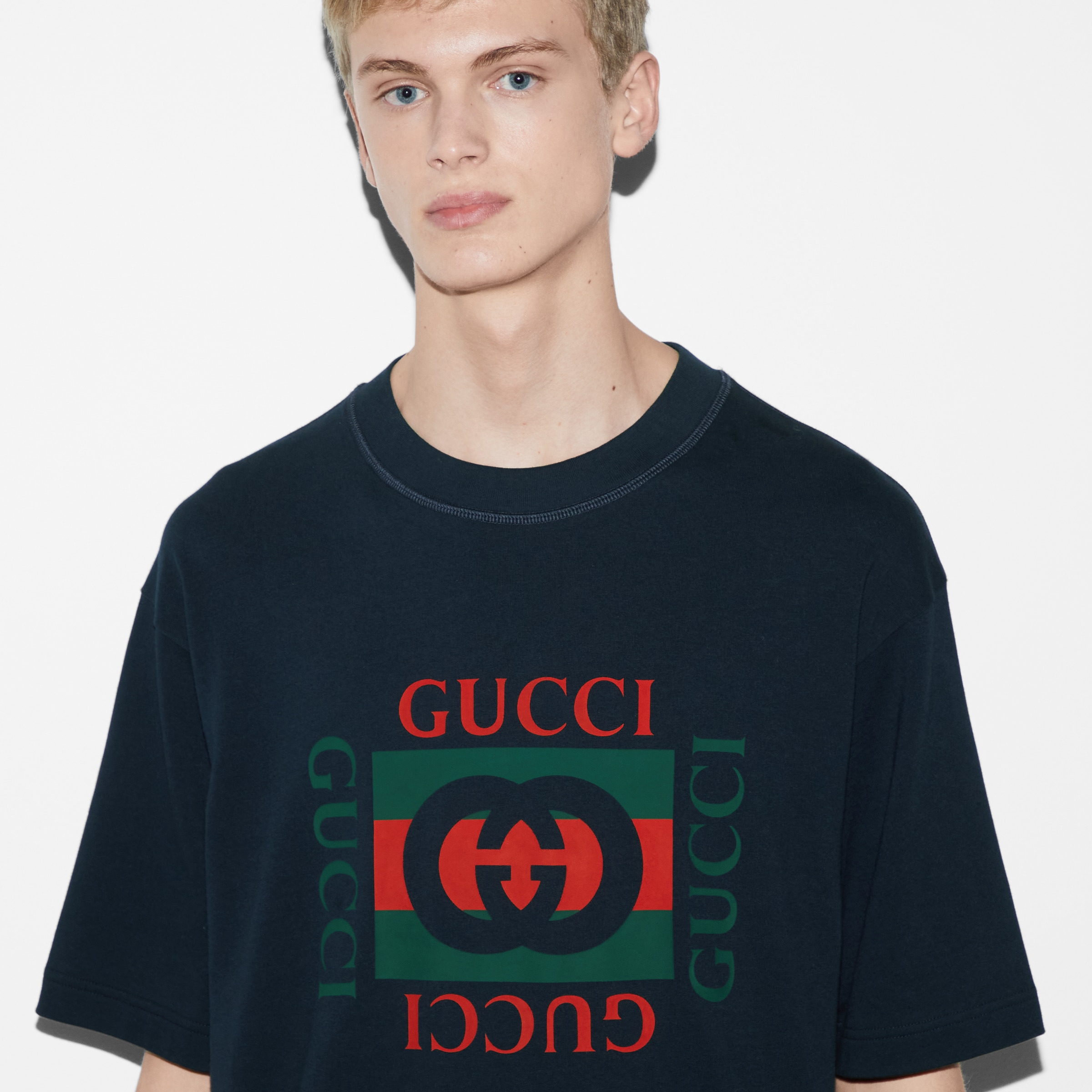 Cotton jersey T-shirt with Gucci print - 5