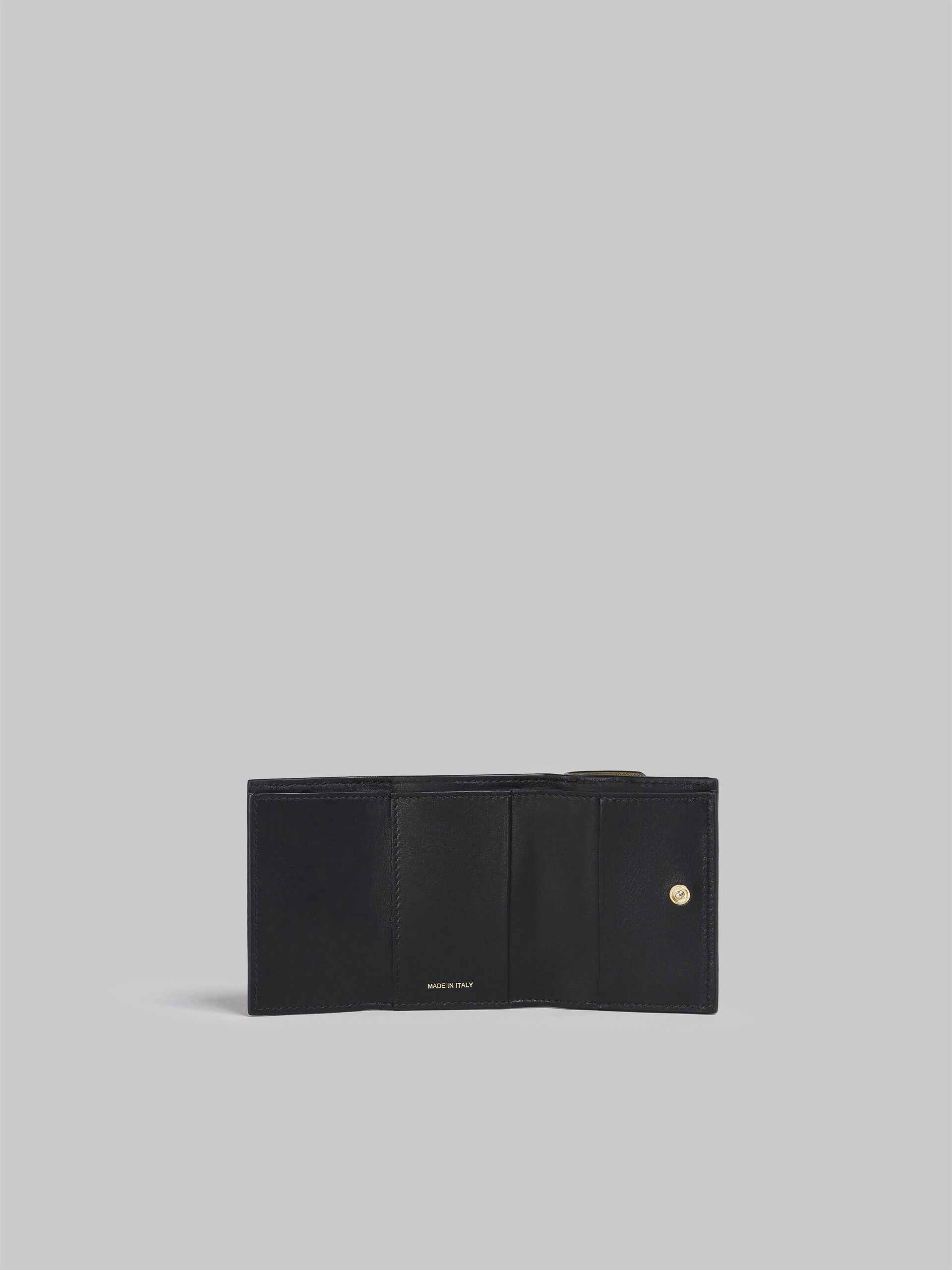 GREEN AND WHITE SAFFIANO LEATHER TRI-FOLD  WALLET - 2