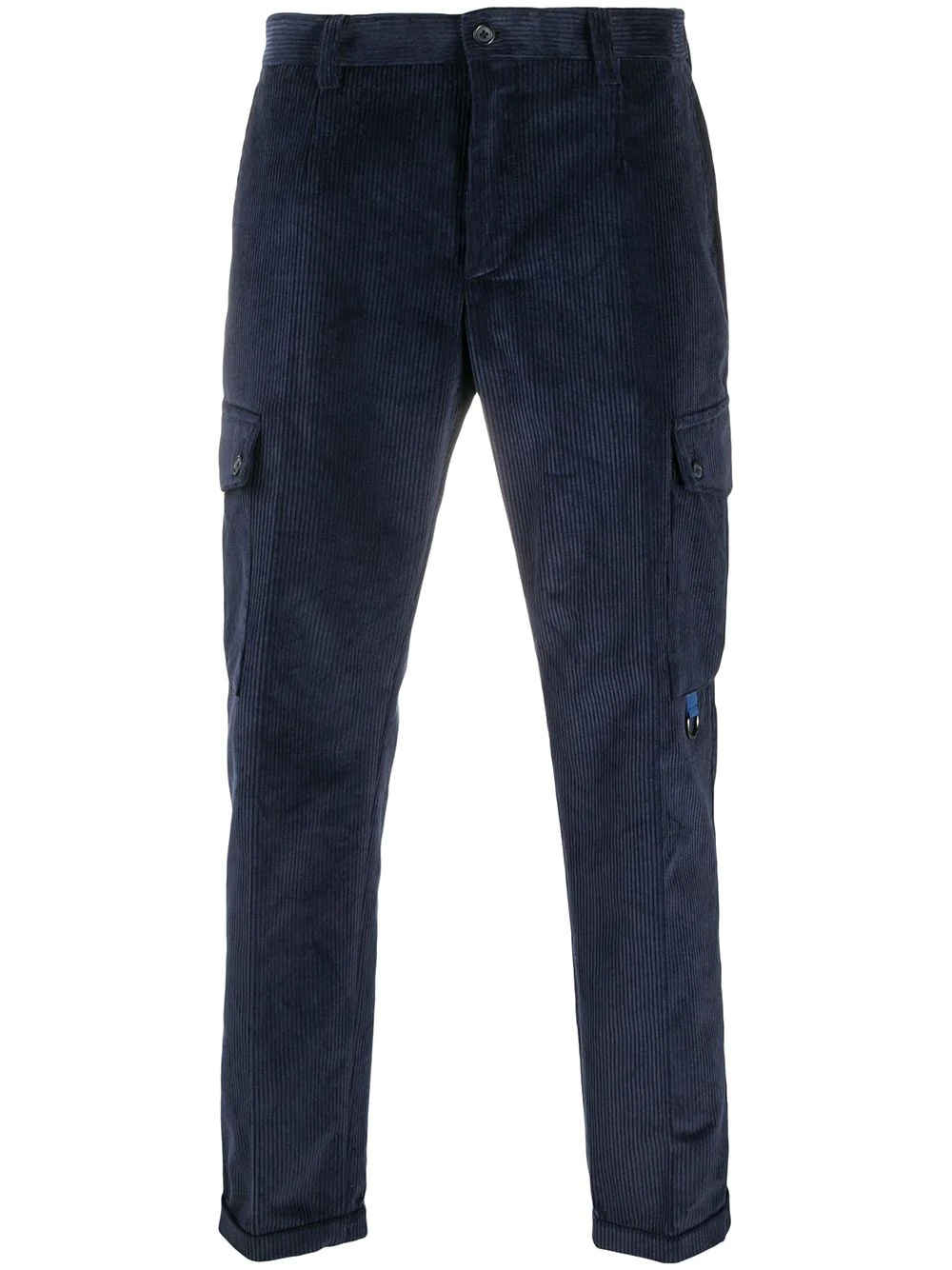 slim-fit corduroy tapered trousers - 1