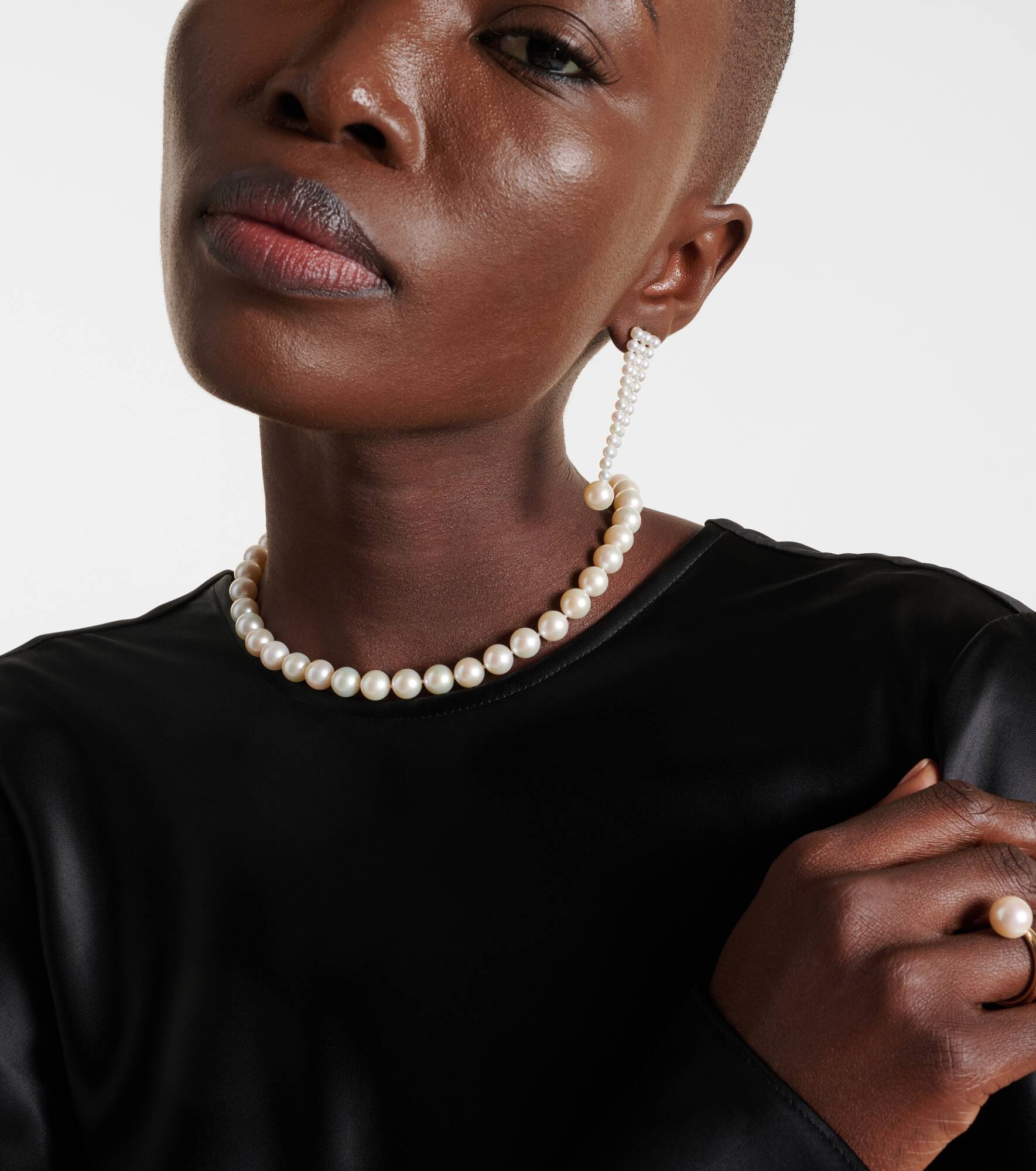 La Belle 14kt gold necklace with pearls - 3