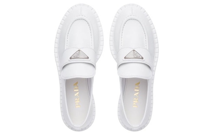 (WMNS) PRADA Leather Loafers 'White' 1D246M_FB05_0ULS_F_0009 - 3