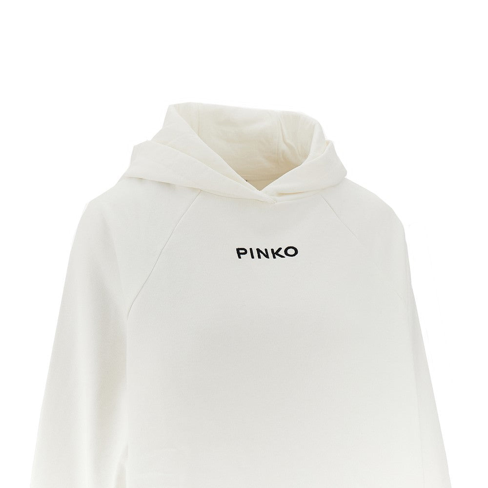 LOGO EMBROIDERY CROPPED HOODIE - 2