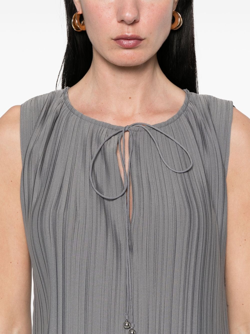 plissé-effect blouse - 5