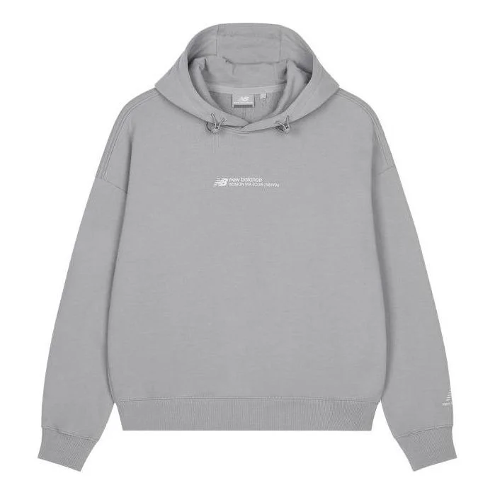 (WMNS) New Balance Lifestyle Casual Hoodie 'Grey' 5CD37302-GR - 1