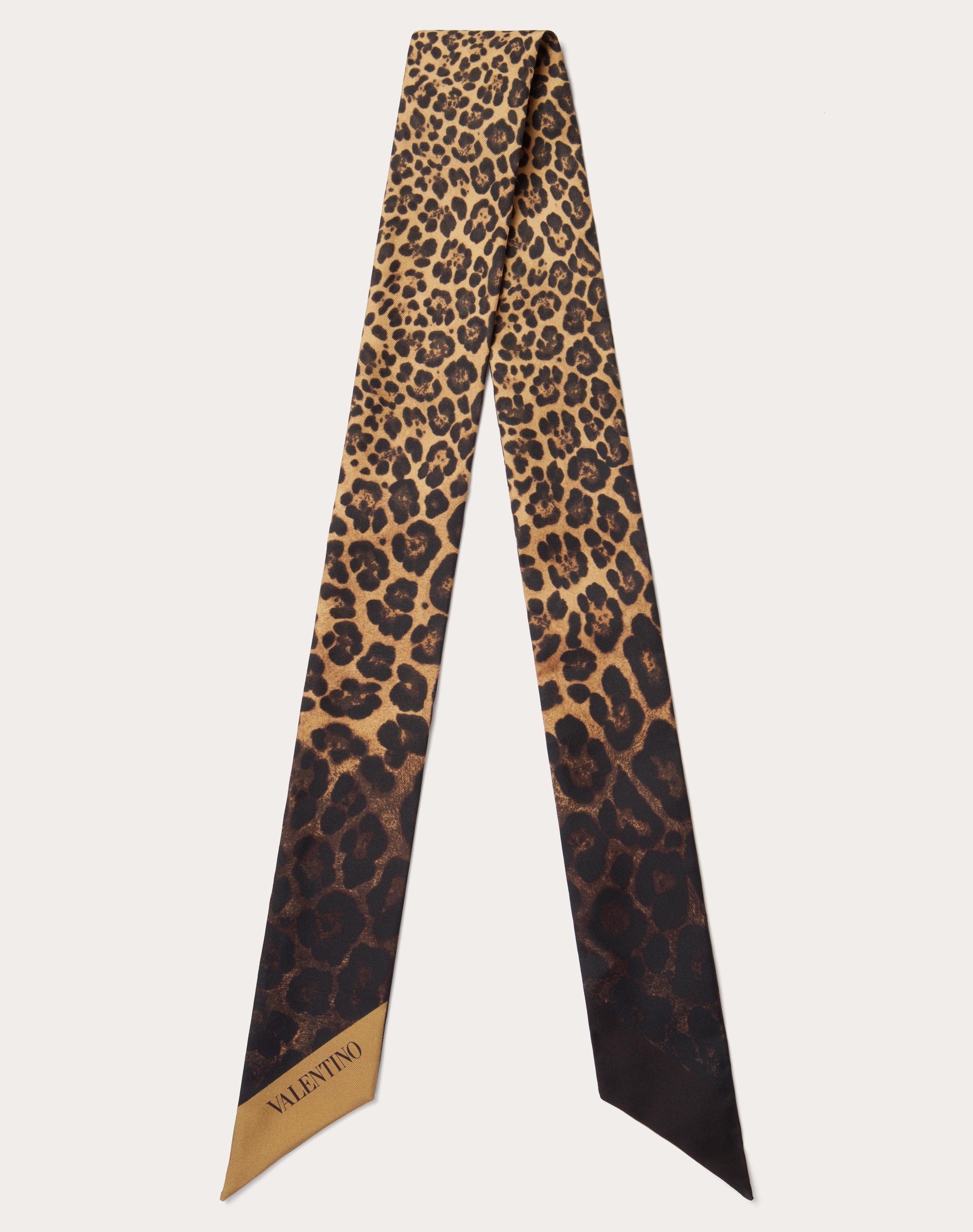 SILK BANDEAU SCARF WITH ANIMALIER PRINT - 1