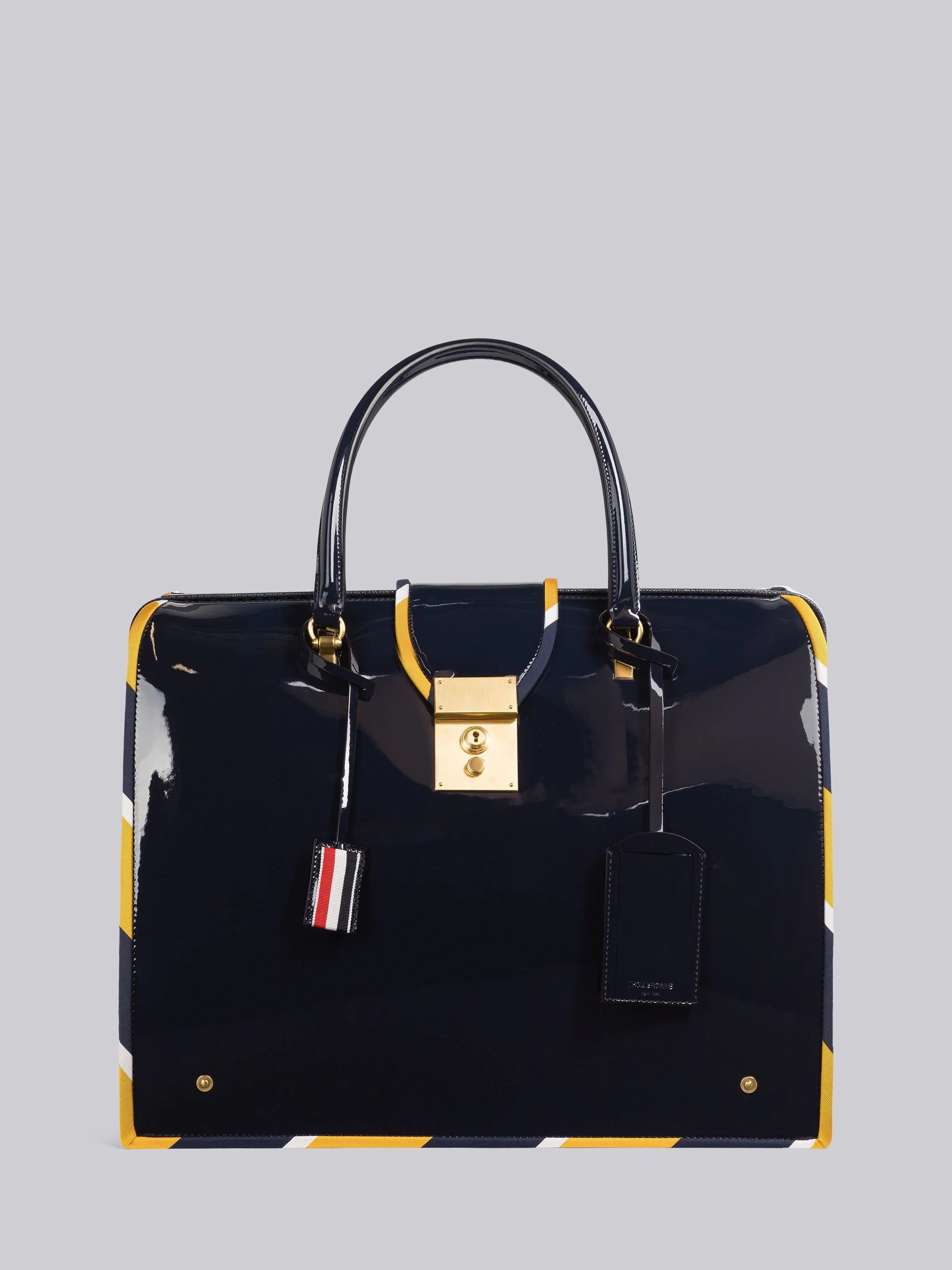 Fabric Binding Patent Leather Mr. Thom Bag - 1
