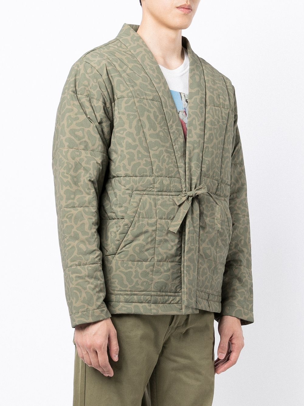 padded tie-waist jacket - 3