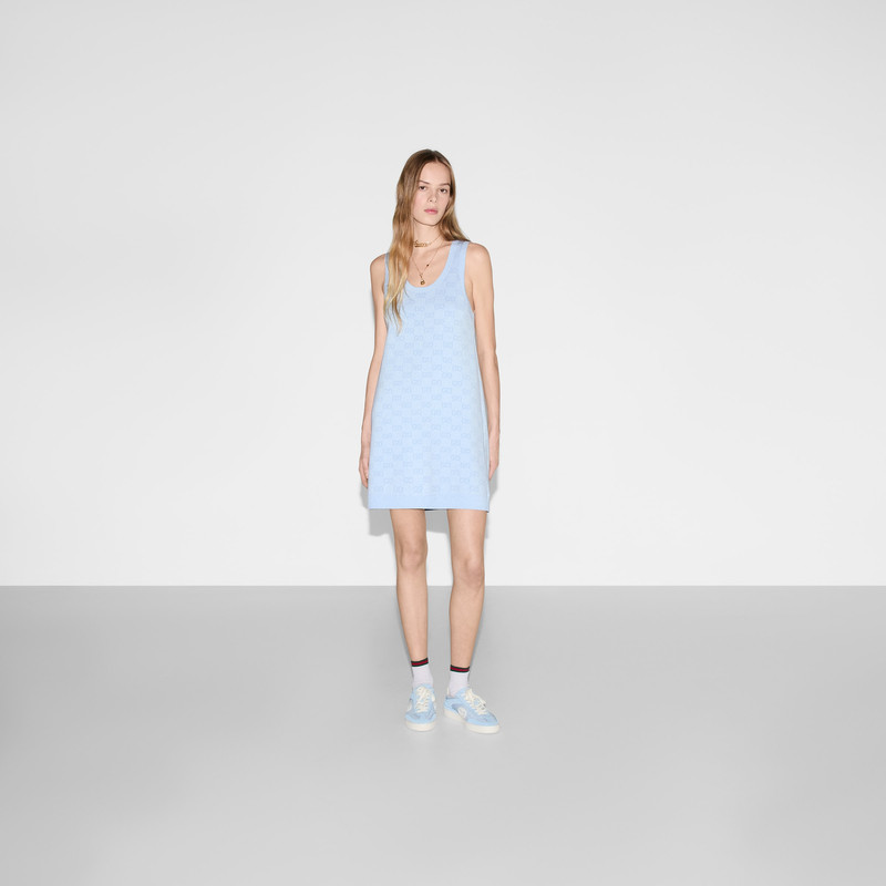 GUCCI GG cotton jacquard mini dress outlook