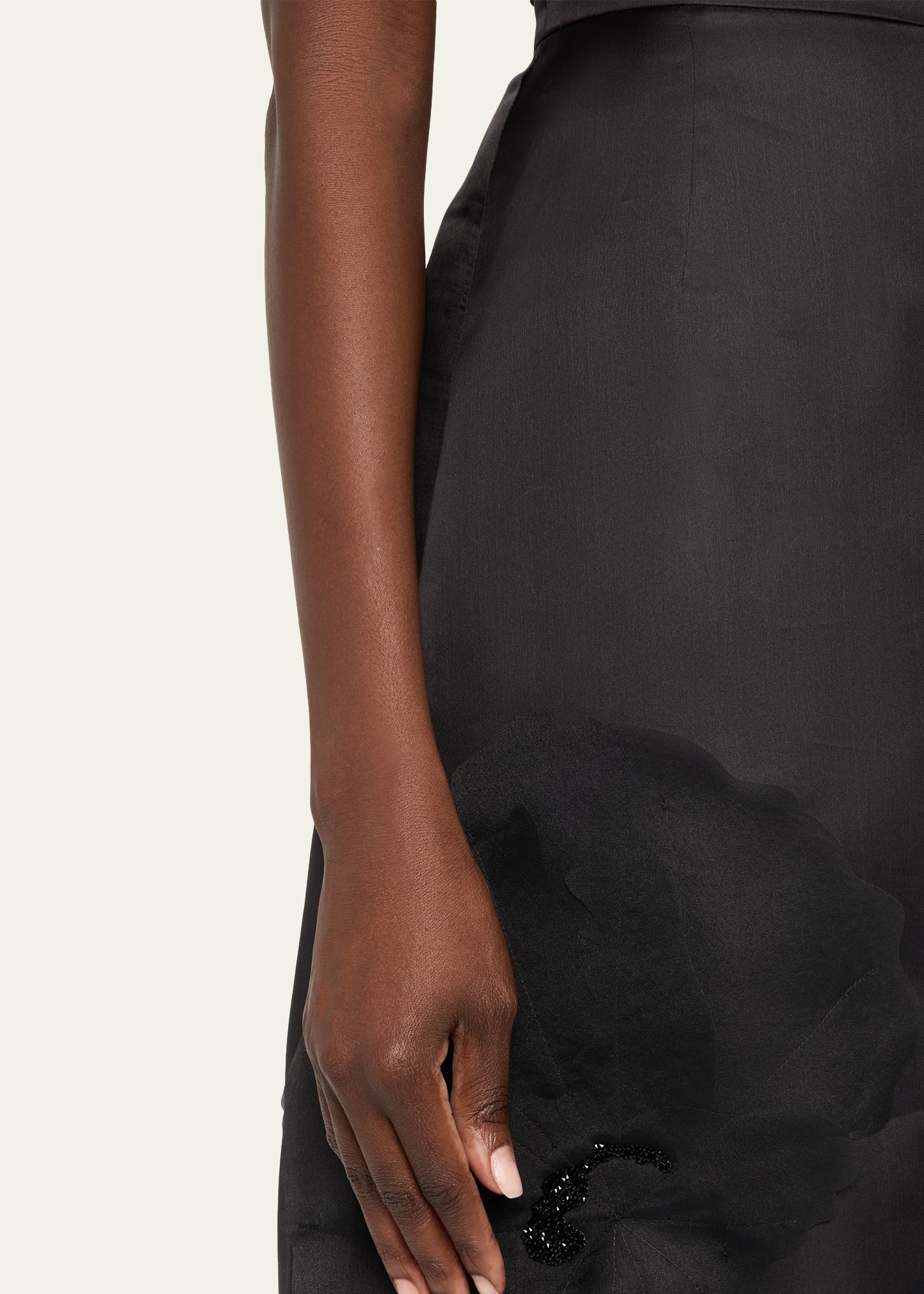 Anemone Corsage Organza Midi Skirt - 5