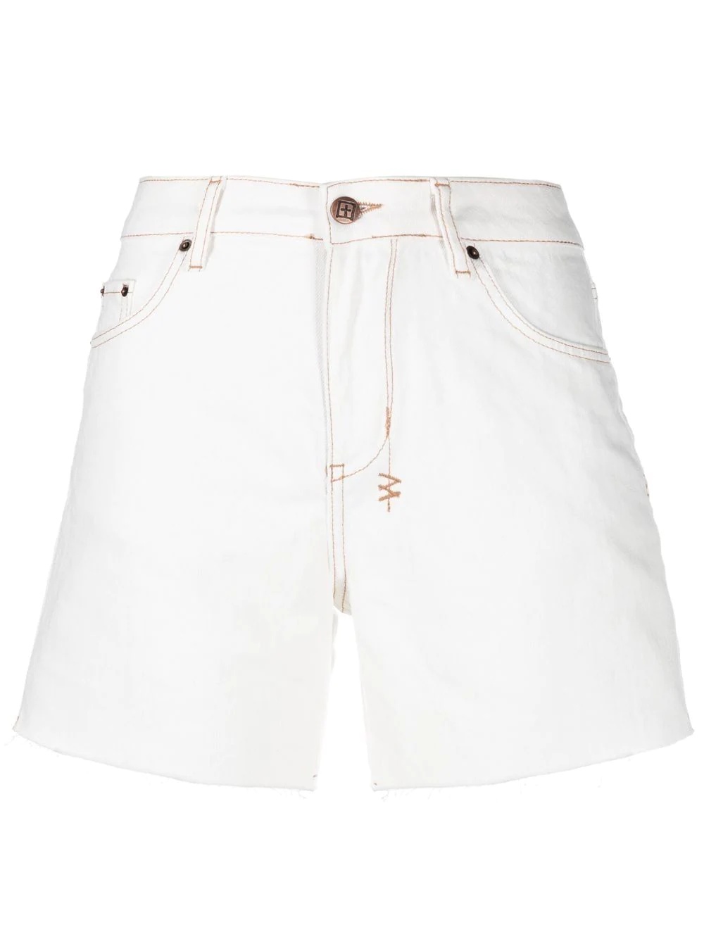 Racer denim shorts - 1