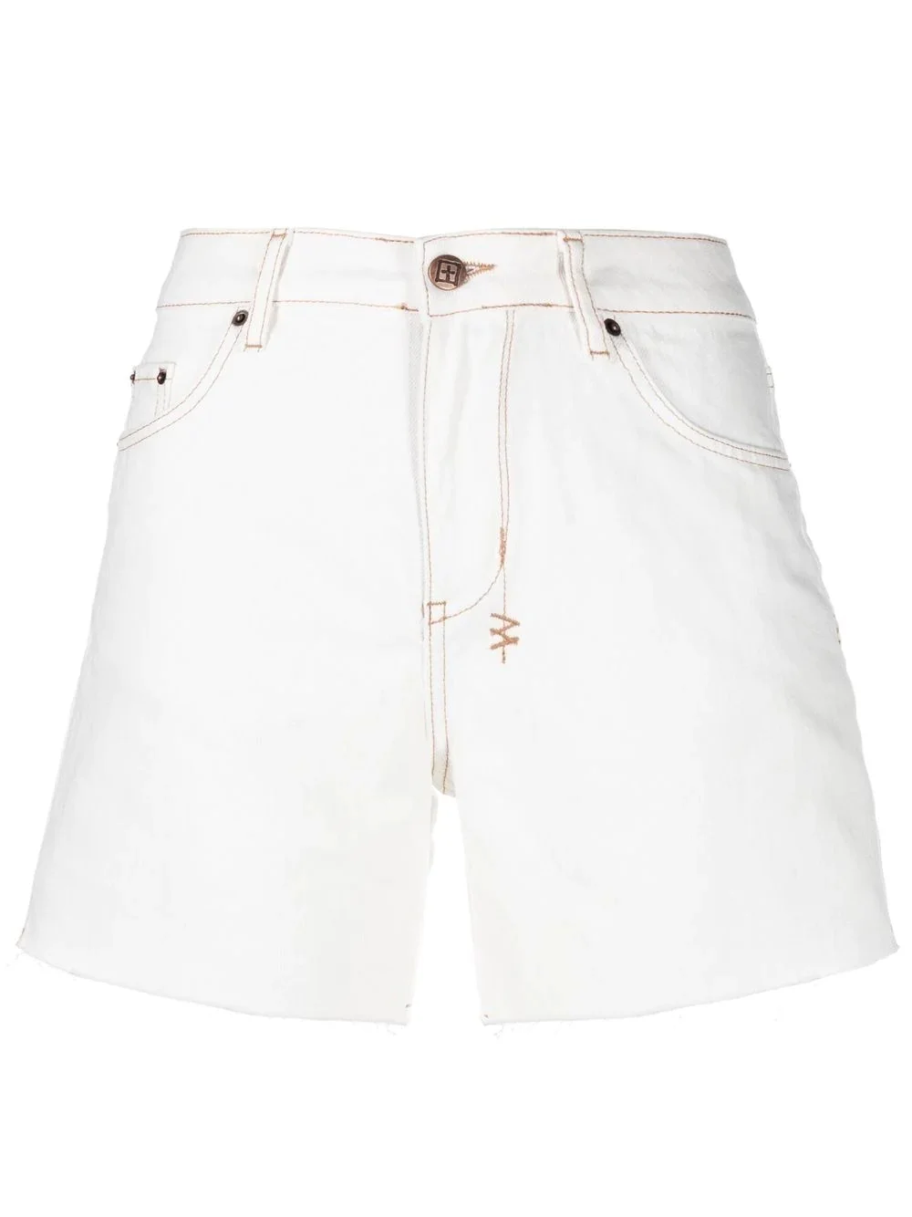 Racer denim shorts - 1
