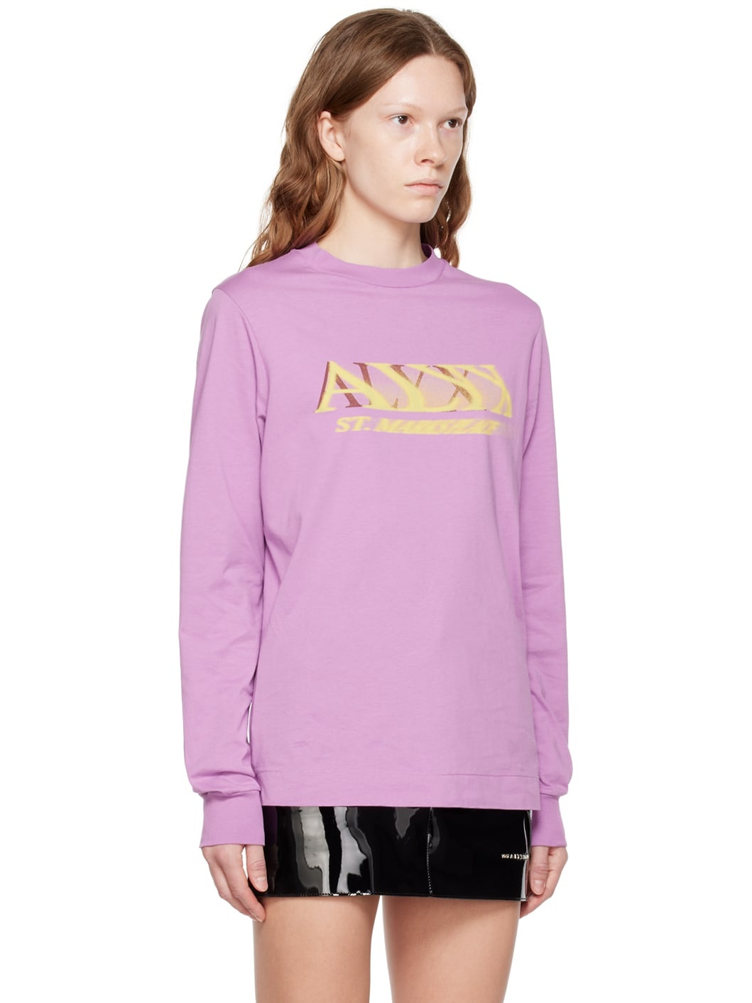 Purple Graphic Long Sleeve T-Shirt - 2