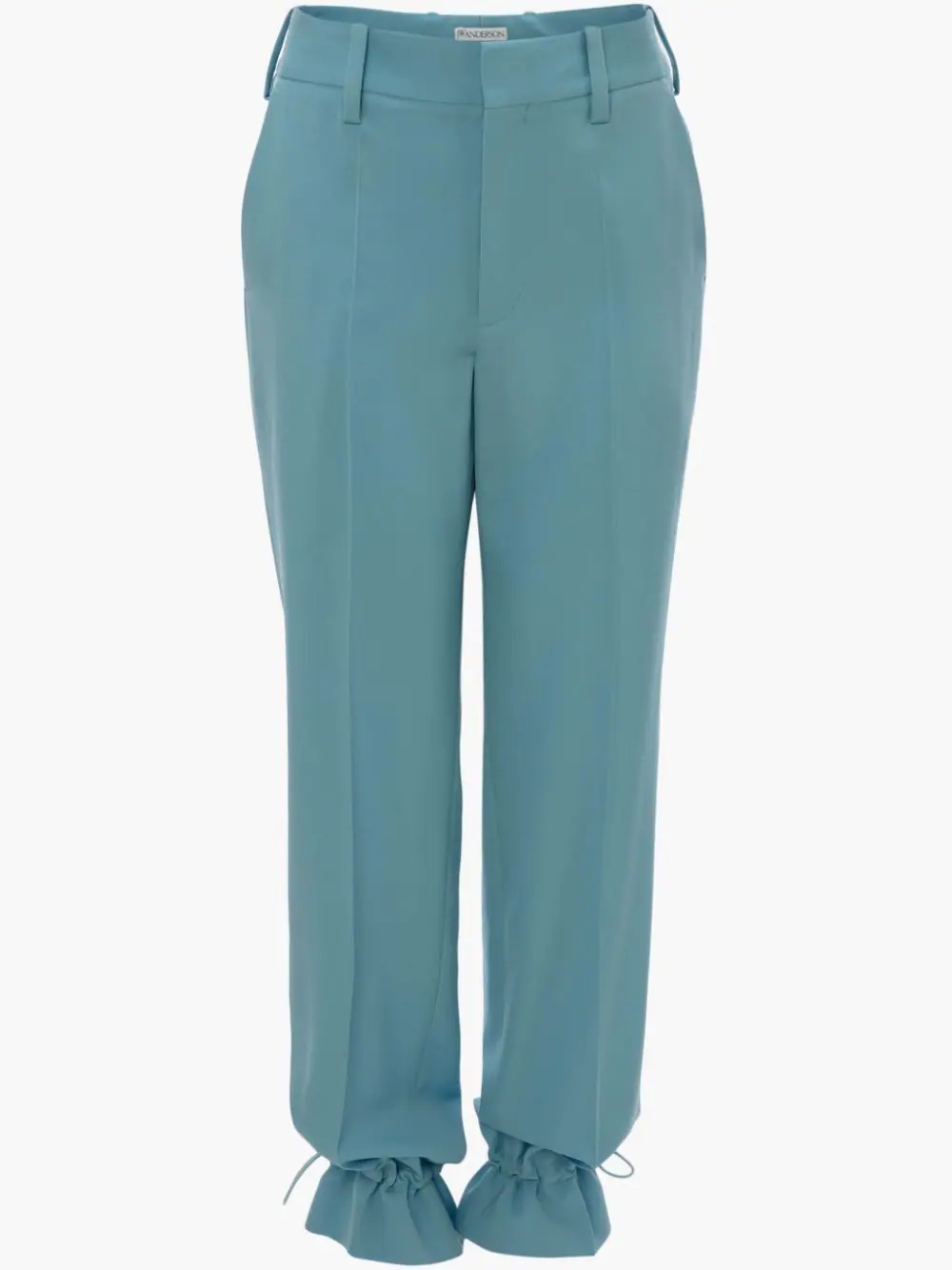CUFFED HEM STRAIGHT LEG TROUSERS - 1