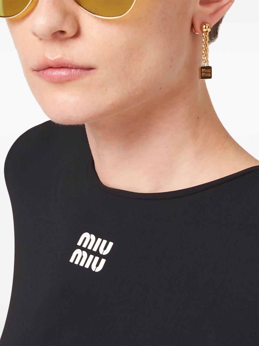 logo-print short-sleeve minidress - 4
