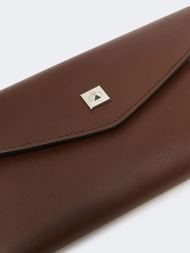 Max Mara Leather envelope wallet - COCOA outlook
